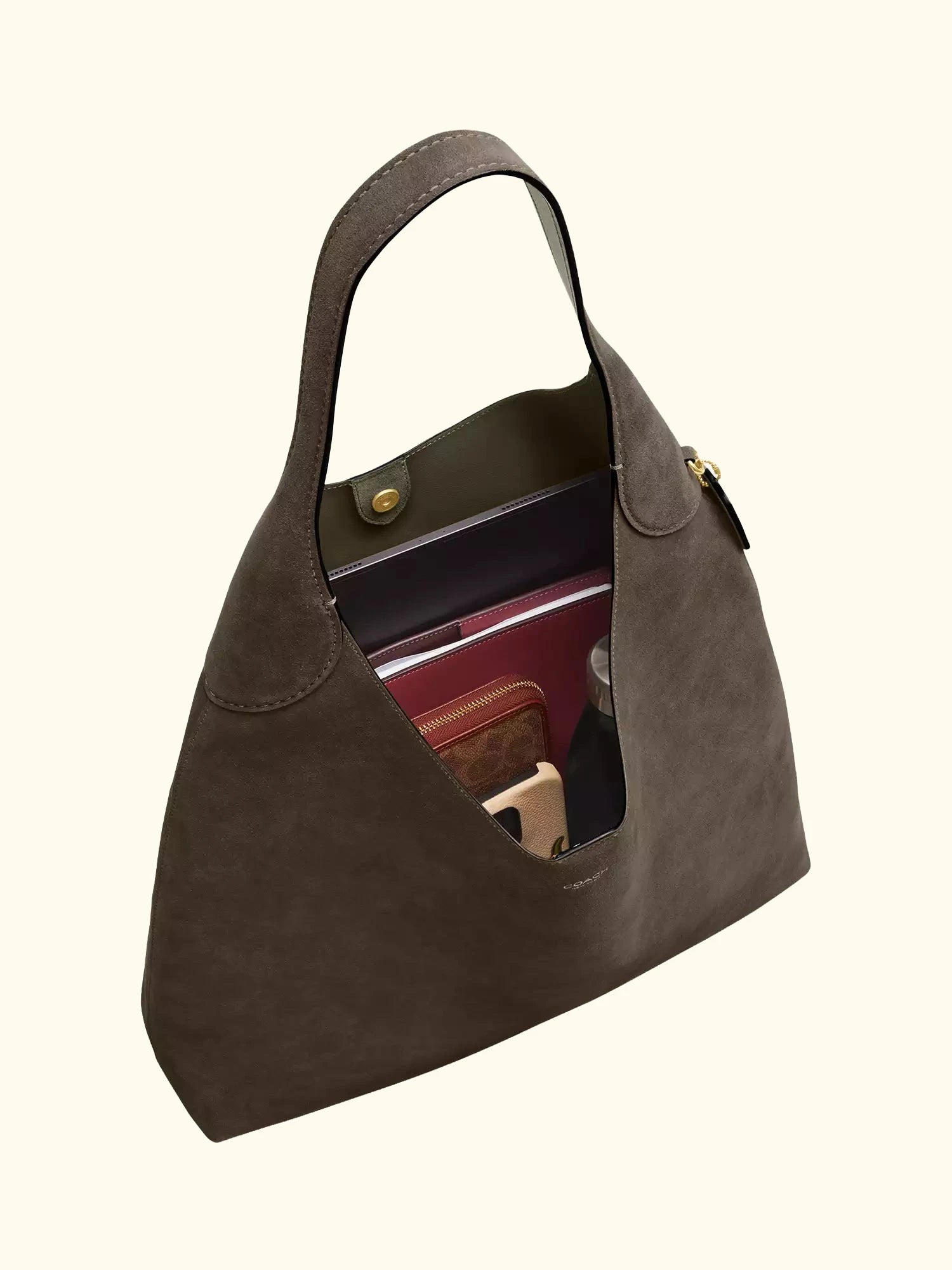 Coach Brooklyn 39 Suede Shoulder Bag, Olive