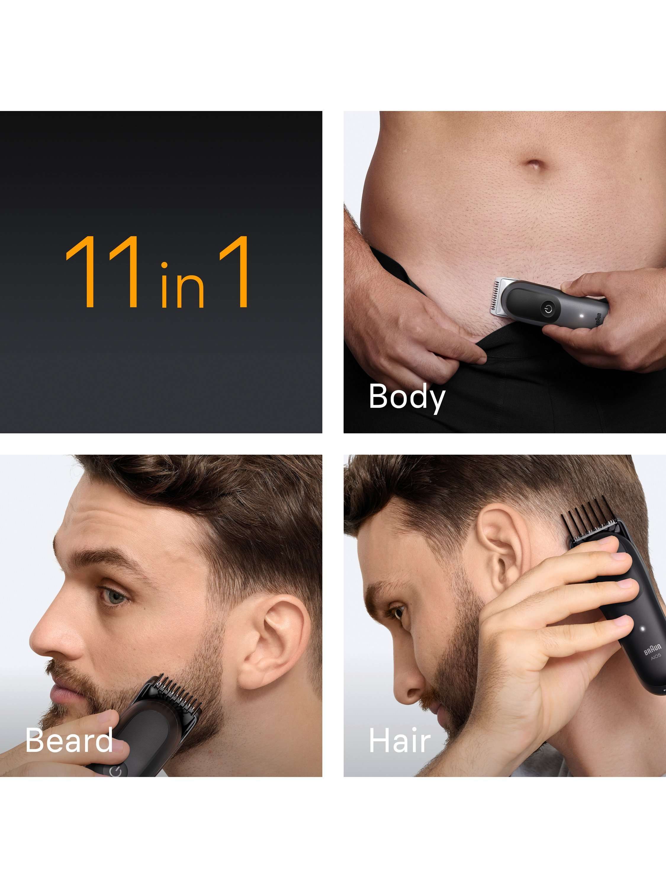 AIO Series 5 11-in-1 Grooming Tool Kit, Black
