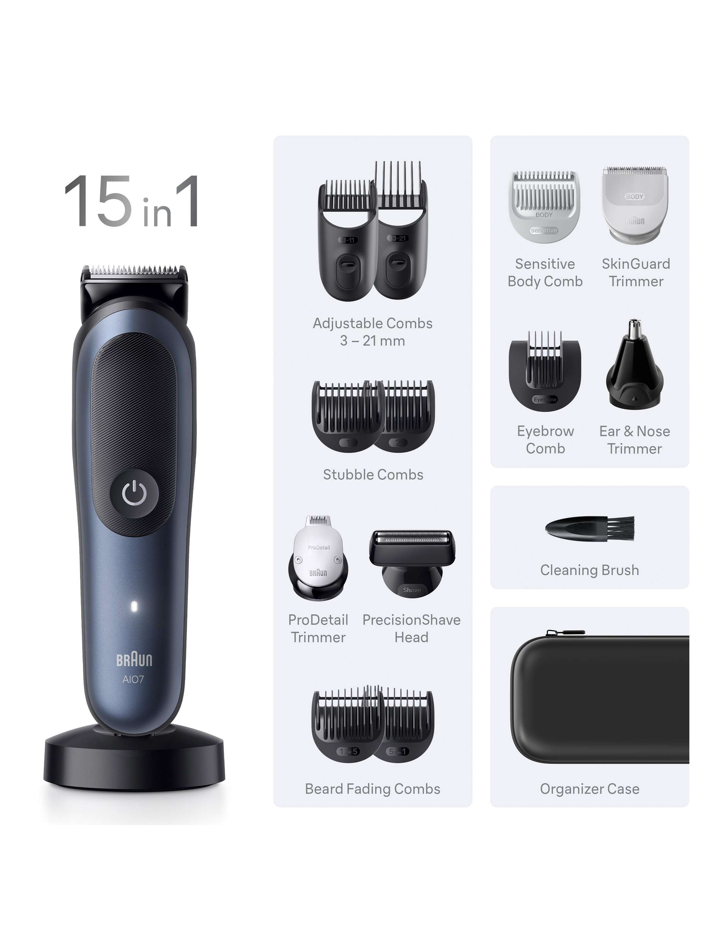 Series 7 15-in-1 Grooming Kit, Black