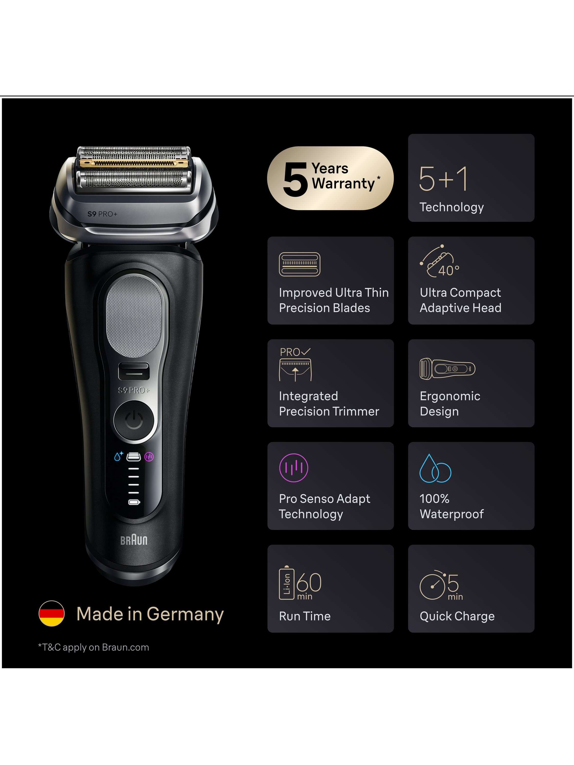Series 9 PRO+ 9610s Shaver, Black