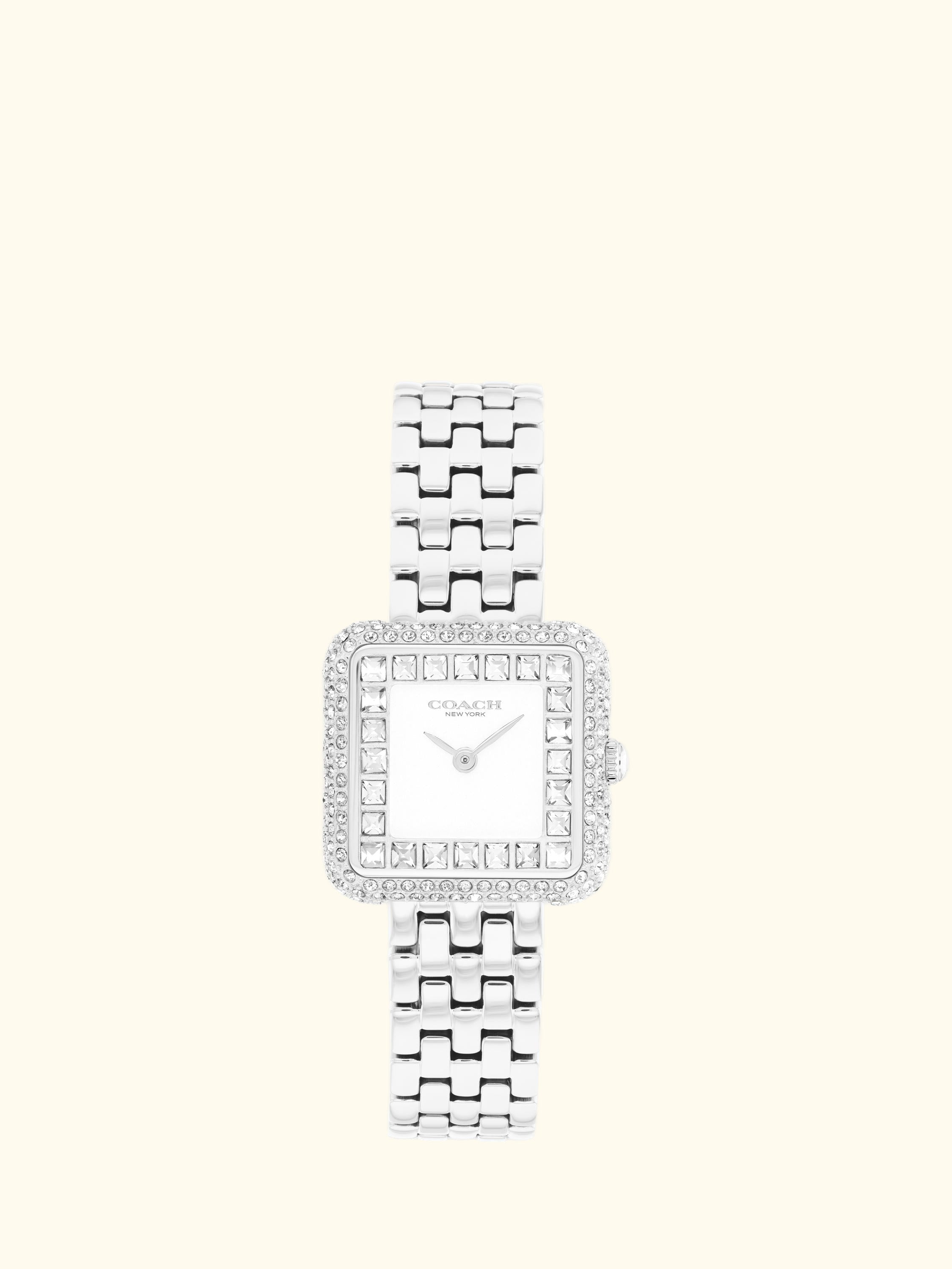 14504558 Pave Crystal Bracelet Strap Watch