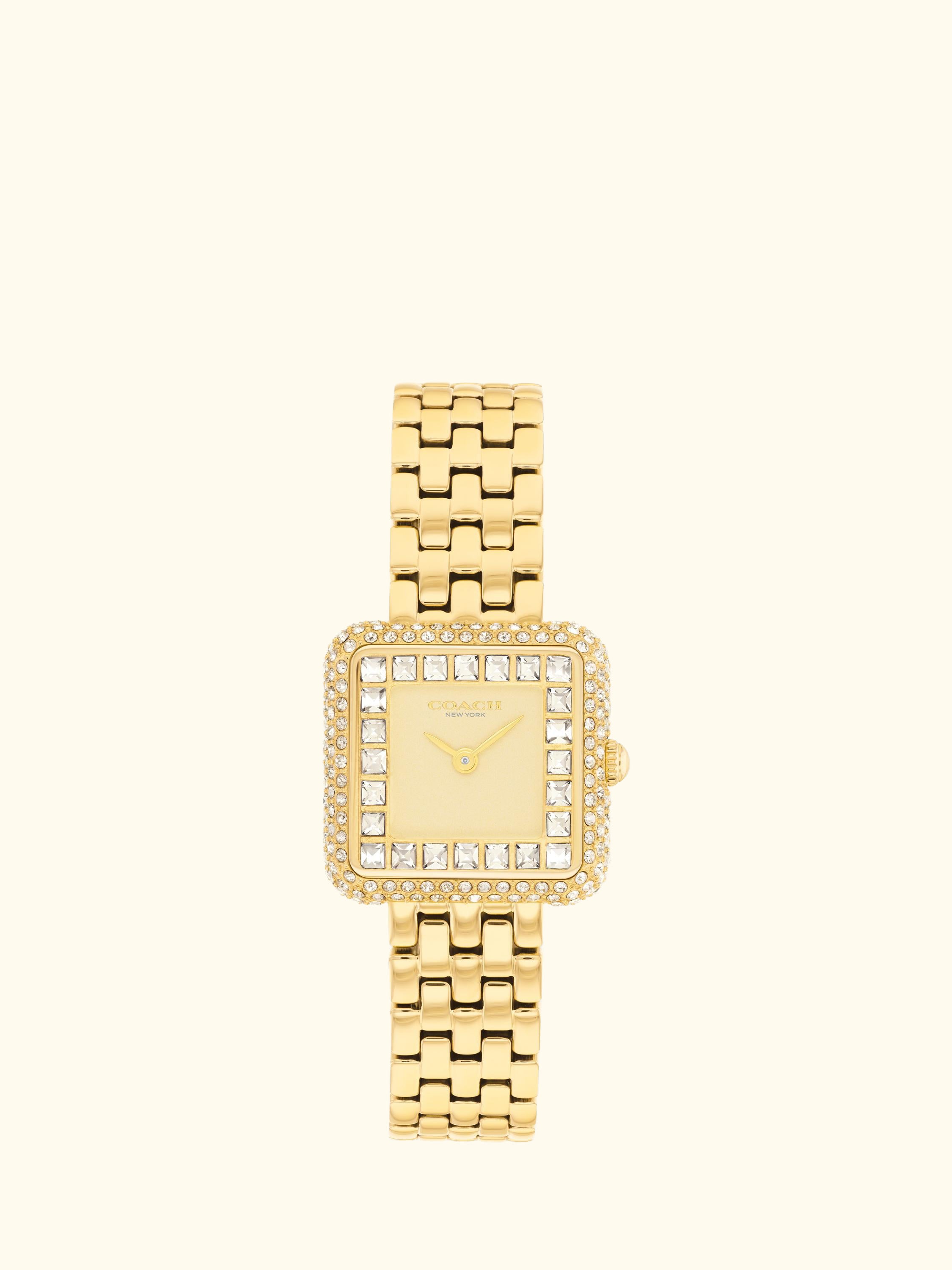 14504558 Pave Crystal Bracelet Strap Watch