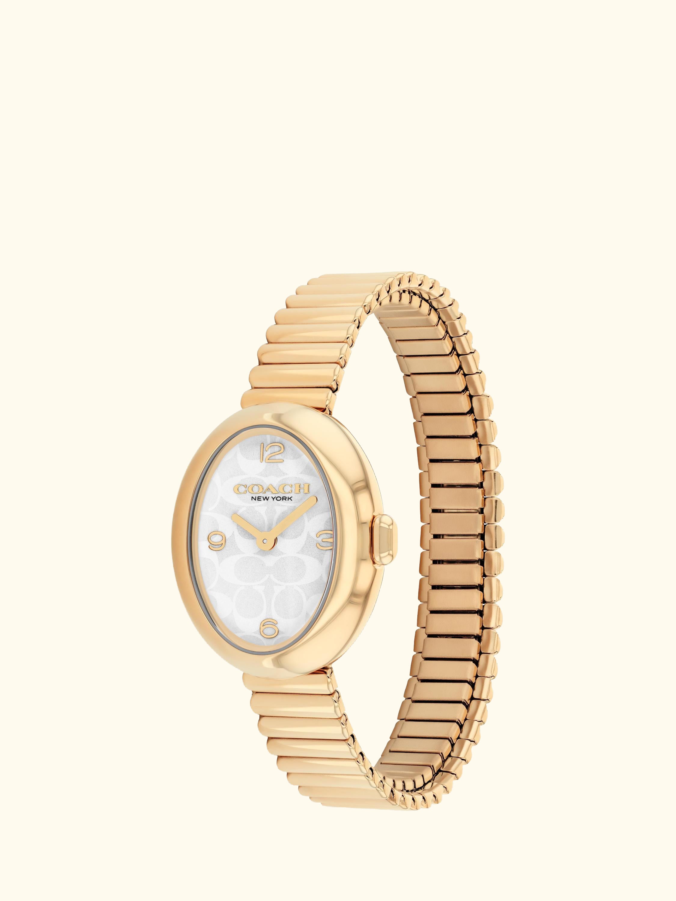 14504573 Women's Stretch Bracelet Strap Watch, Gold
