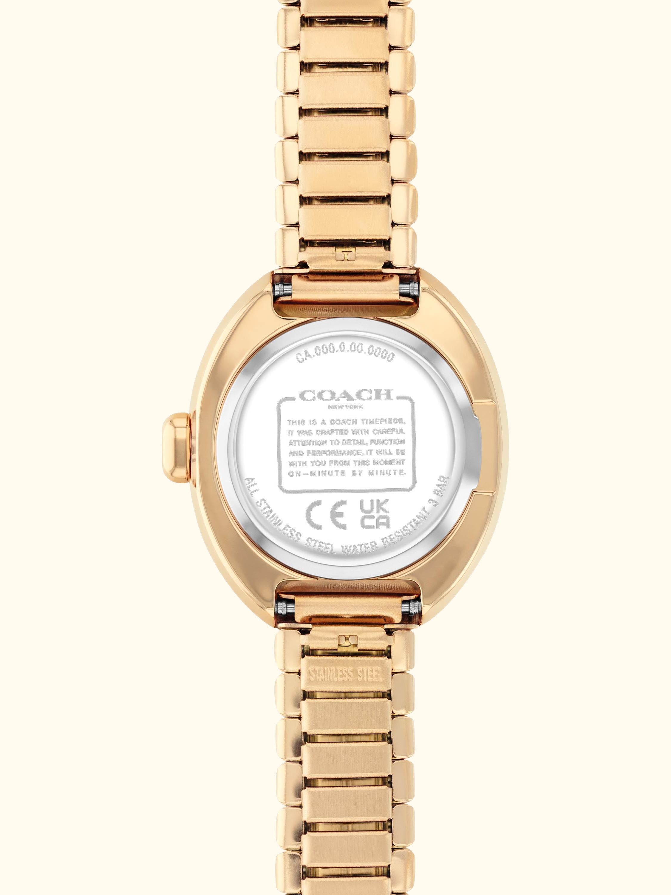 14504573 Women's Stretch Bracelet Strap Watch, Gold