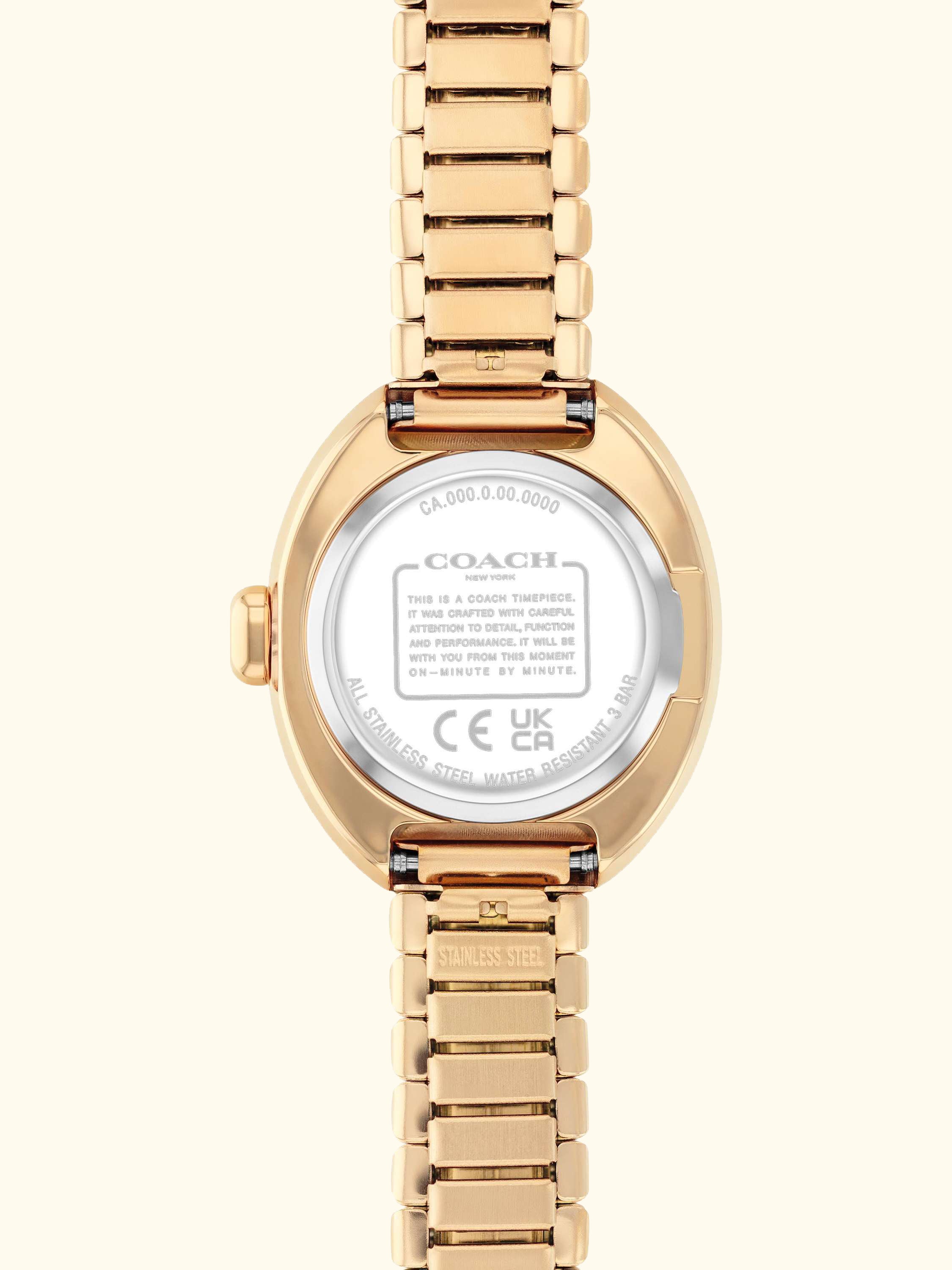 14504573 Women's Stretch Bracelet Strap Watch, Gold