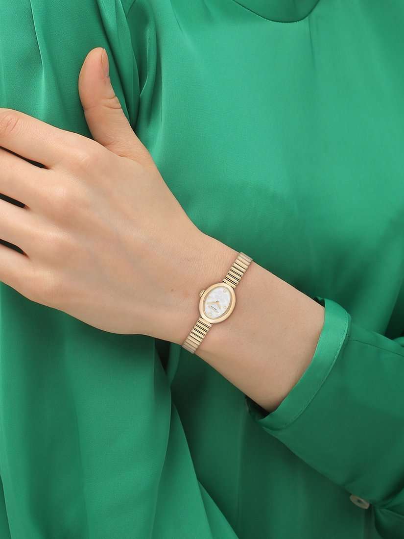 14504573 Women's Stretch Bracelet Strap Watch, Gold