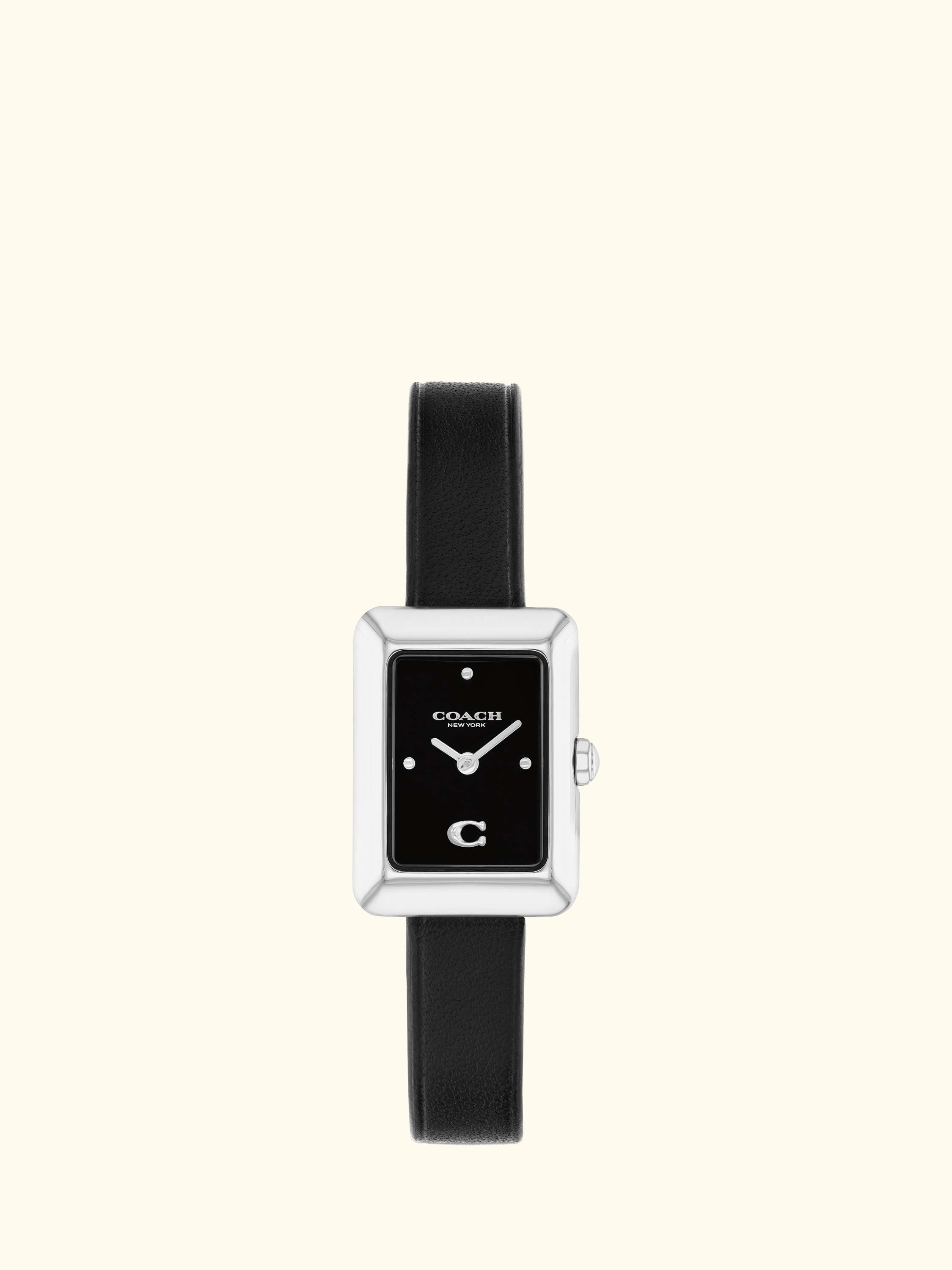 14504583 Ladies Mara Leather Strap Watch, Black