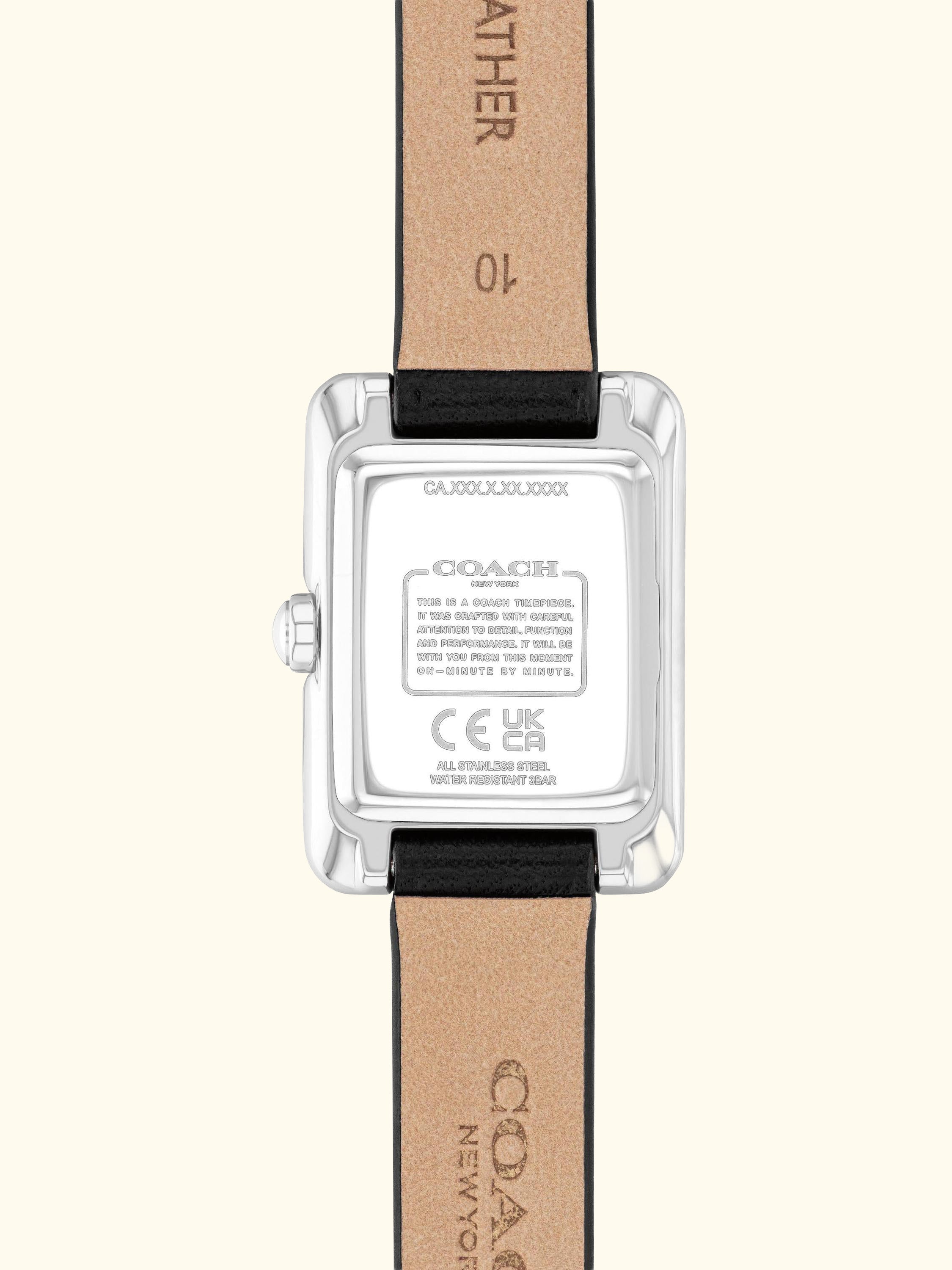 14504583 Ladies Mara Leather Strap Watch, Black