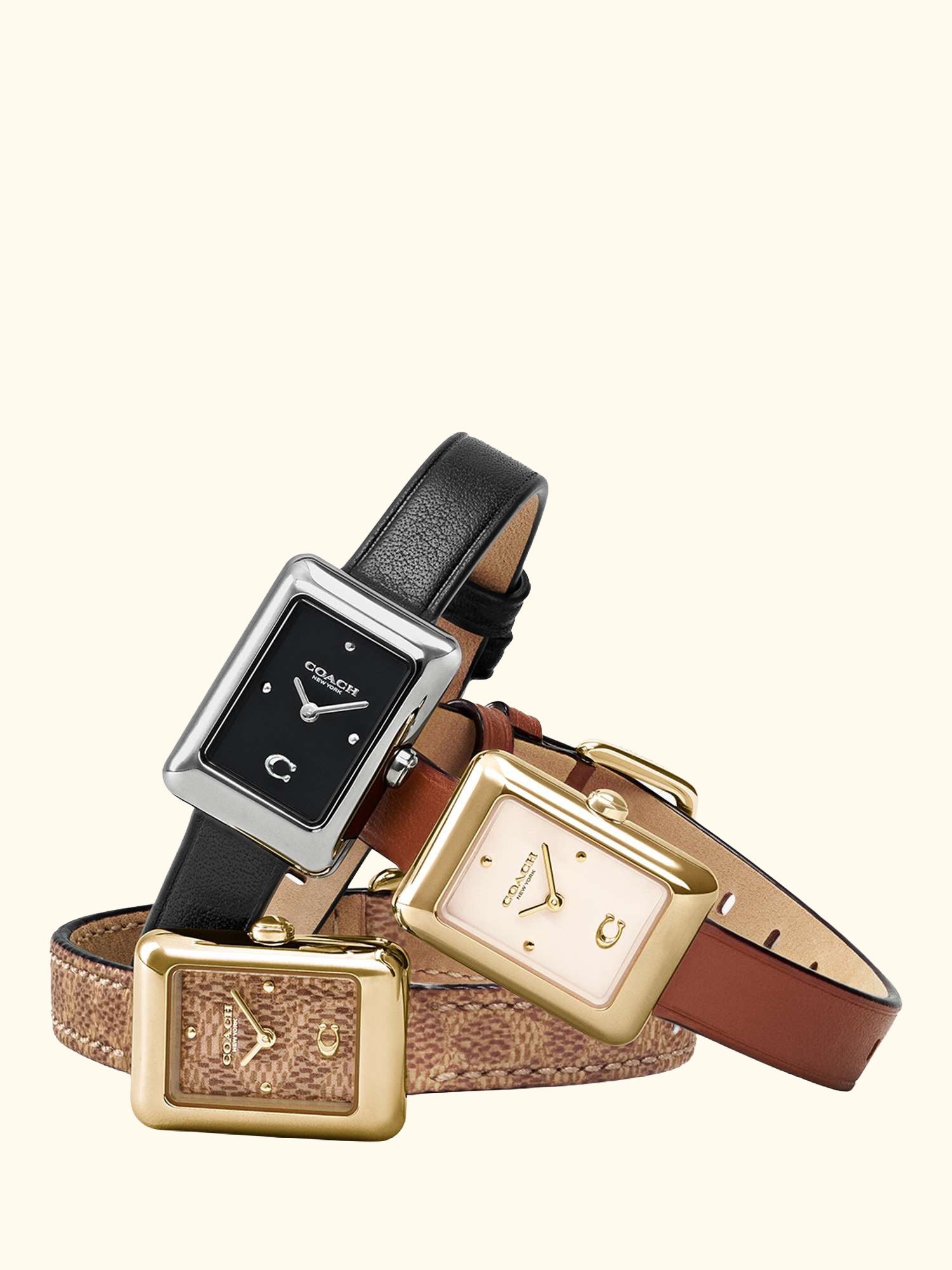 14504583 Ladies Mara Leather Strap Watch, Black