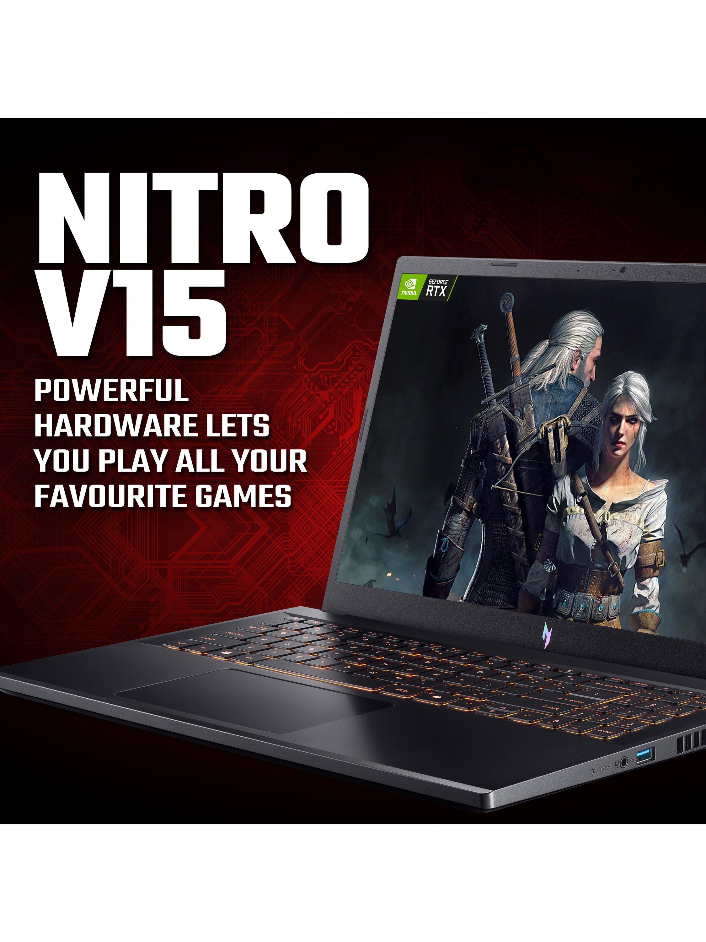 Nitro V15 Gaming Laptop, Intel Core i5 Processor, 16GB RAM, 512GB SSD, RTX 4050, 15.6” Full HD, Black