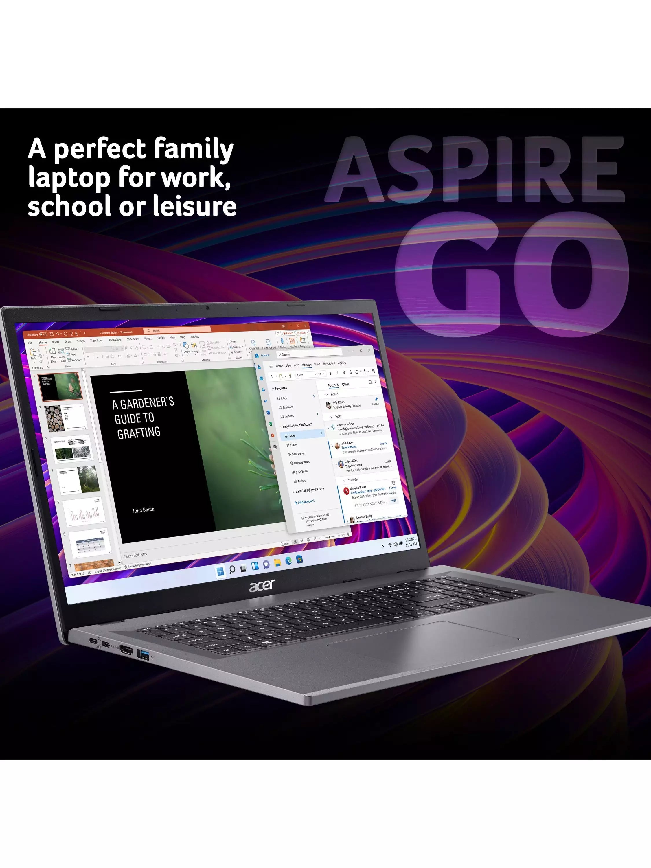 Acer Aspire Go 17 Laptop, Intel Core 3 Processor, 8GB RAM, 128GB SSD, 17.3” Full HD, Iron