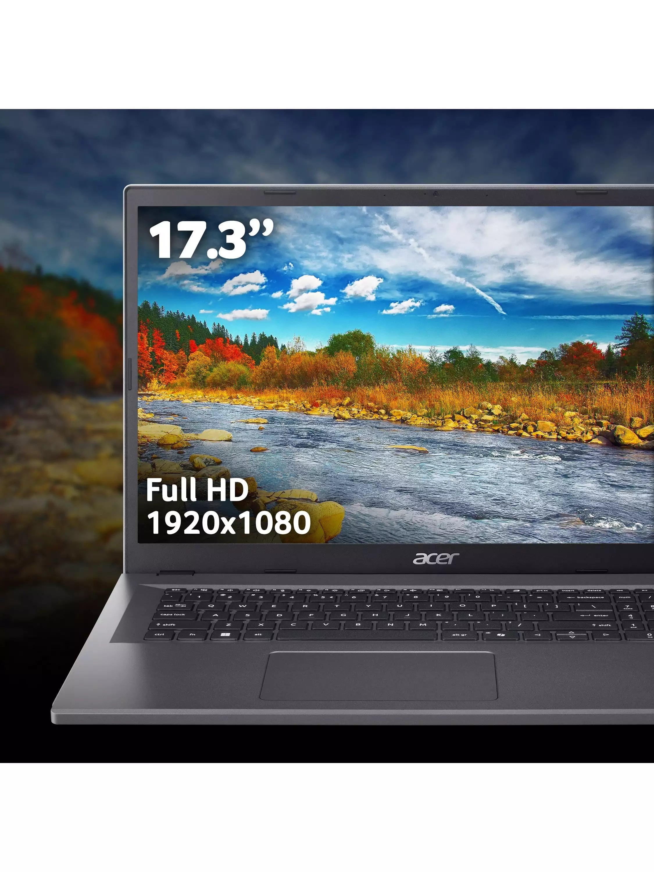 Acer Aspire Go 17 Laptop, Intel Core 3 Processor, 8GB RAM, 128GB SSD, 17.3” Full HD, Iron
