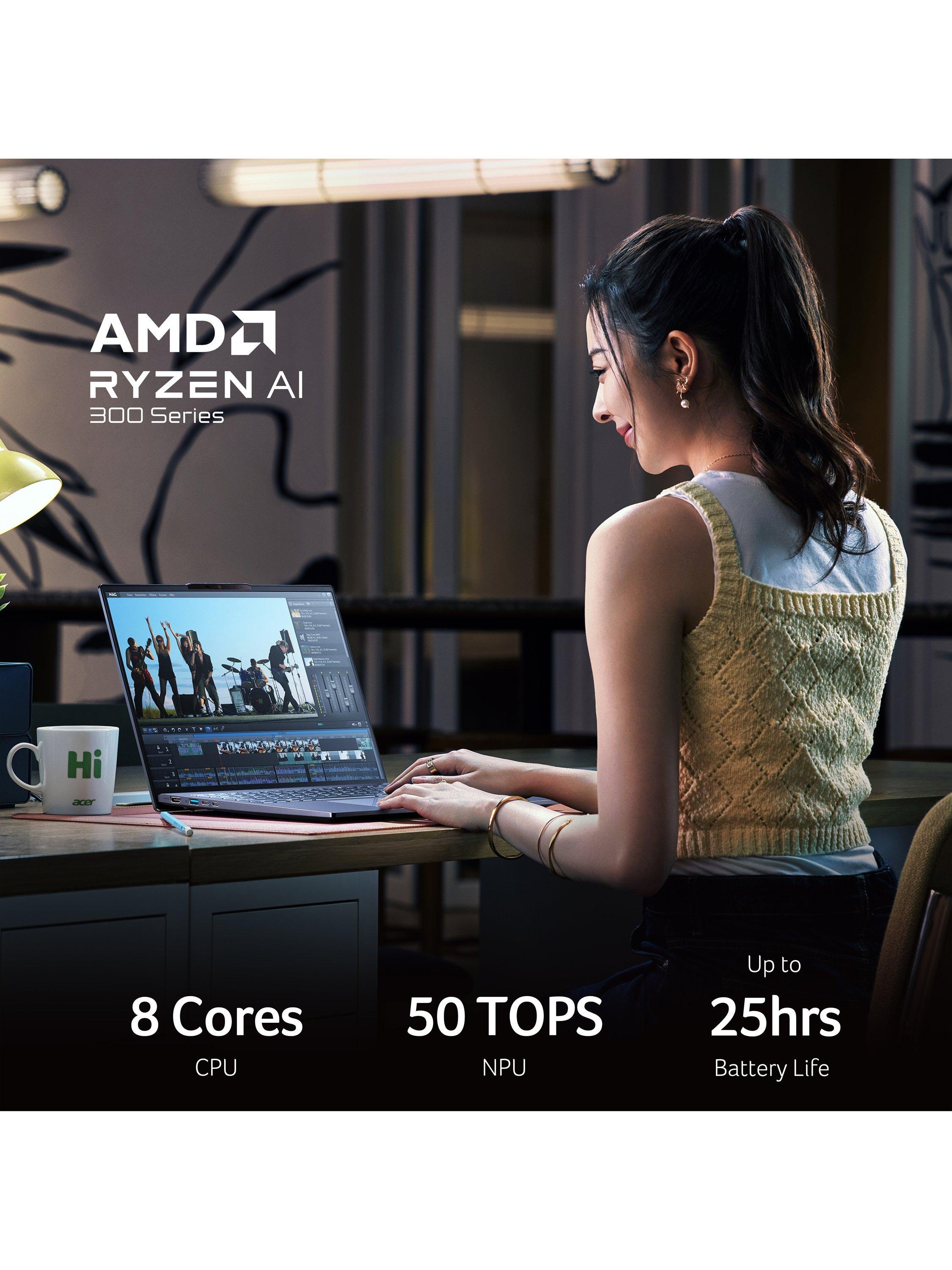 Swift Go 14 AI Copilot+ Laptop, AMD Ryzen AI 7 Processor, 16GB RAM, 1TB SSD, 14” WUXGA OLED, Iron