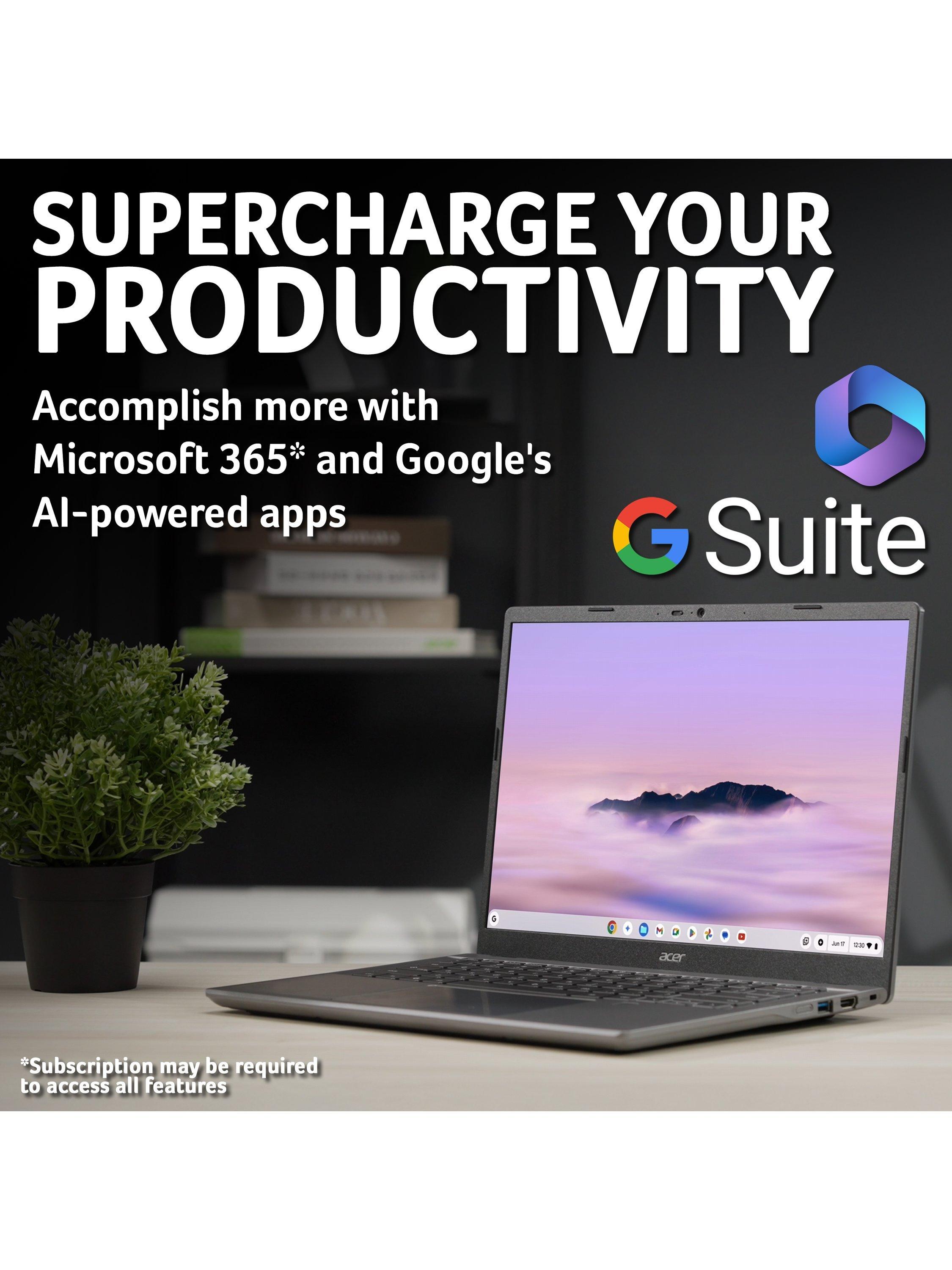 Chromebook Plus 514 Laptop, Intel Core 5 Processor, 8GB RAM, 512GB SSD, 14” WUXGA, Iron