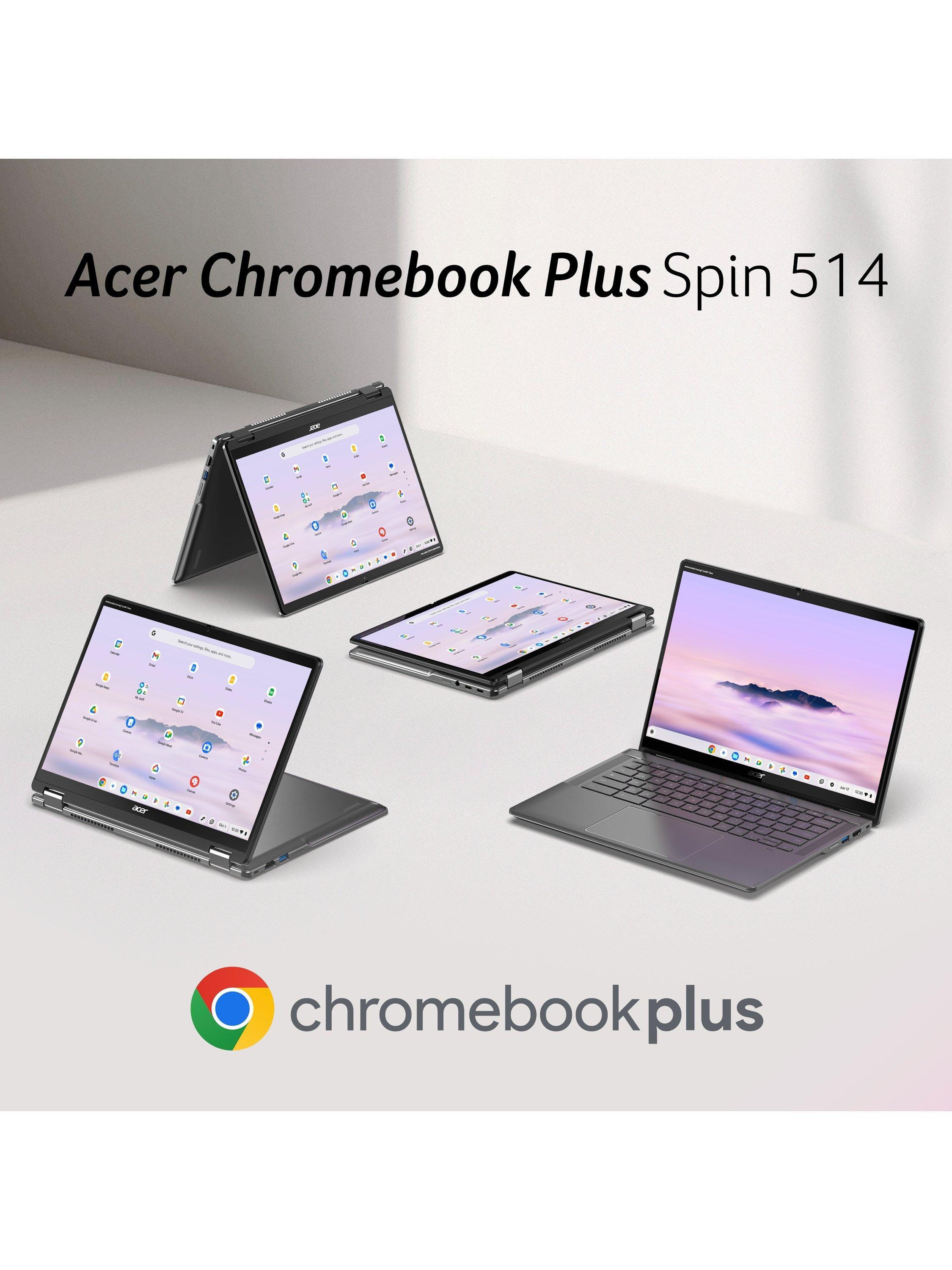 Chromebook Plus Spin 514 Convertible Laptop, Intel Core i5 Processor, 8GB RAM, 256GB SSD, 14” WUXGA, Iron