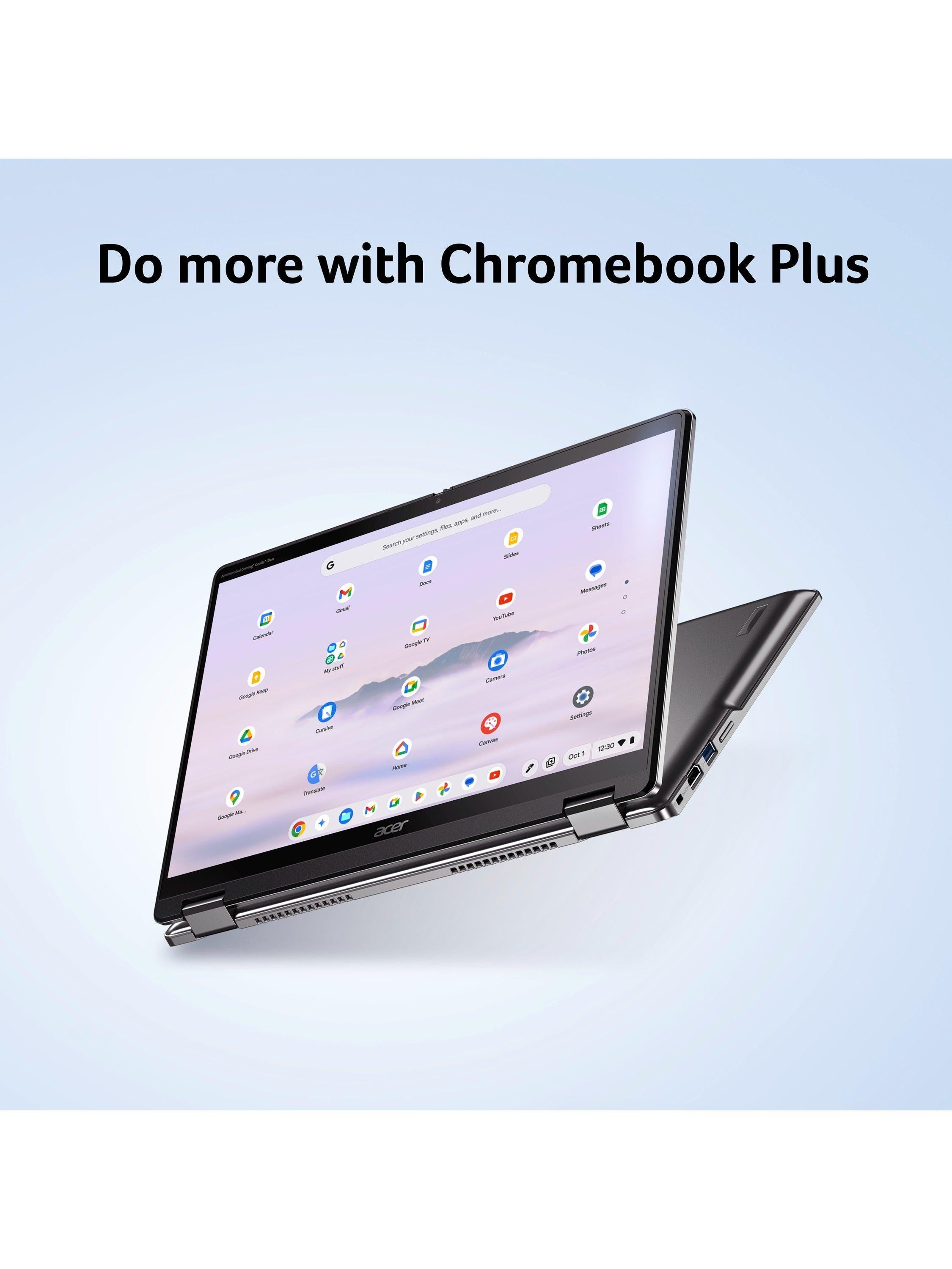 Chromebook Plus Spin 514 Convertible Laptop, Intel Core i5 Processor, 8GB RAM, 256GB SSD, 14” WUXGA, Iron