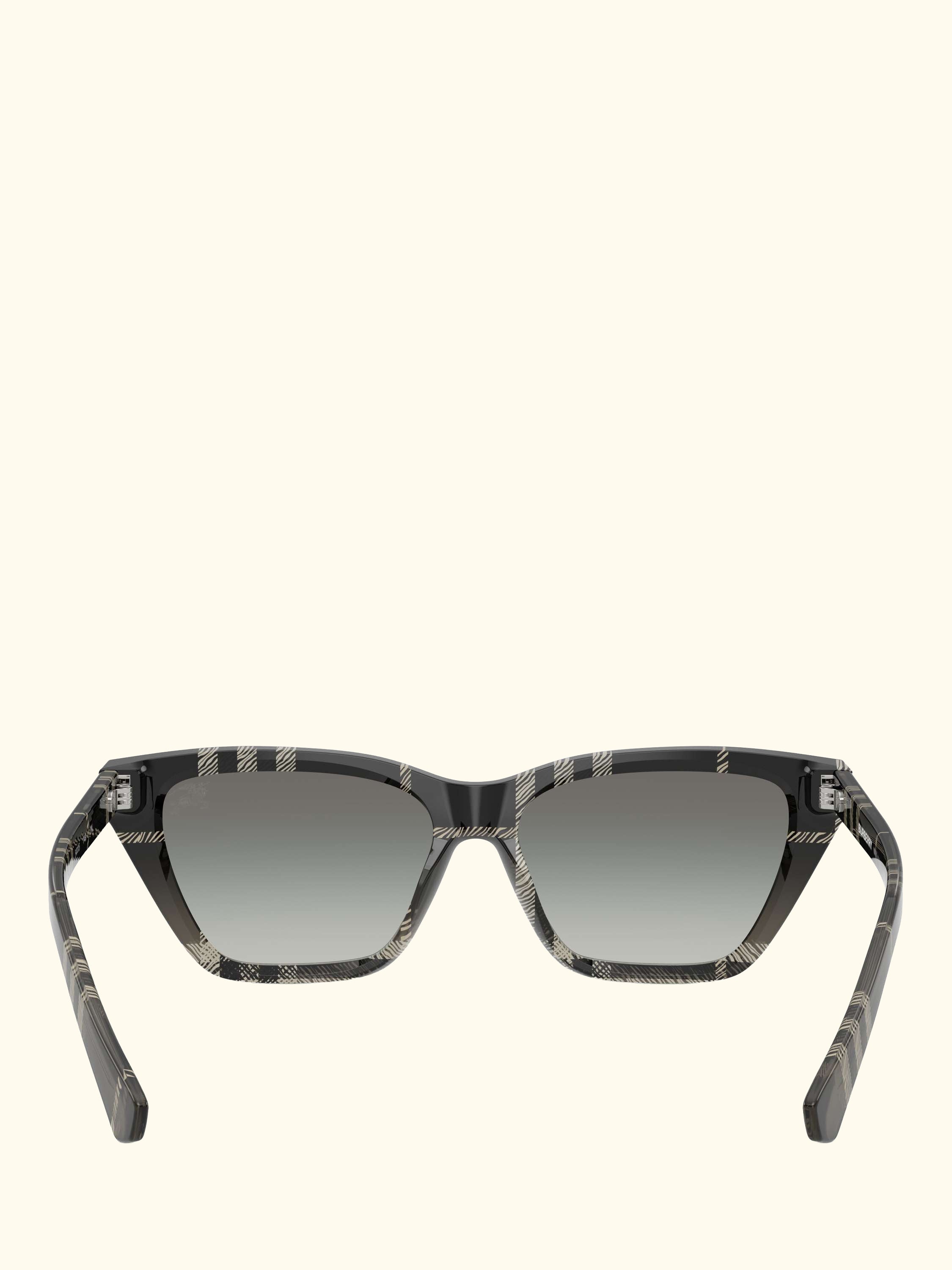 BE4468 Women's Cat Eye Sunglasses, Check Gradient Grey/Grey Gradient