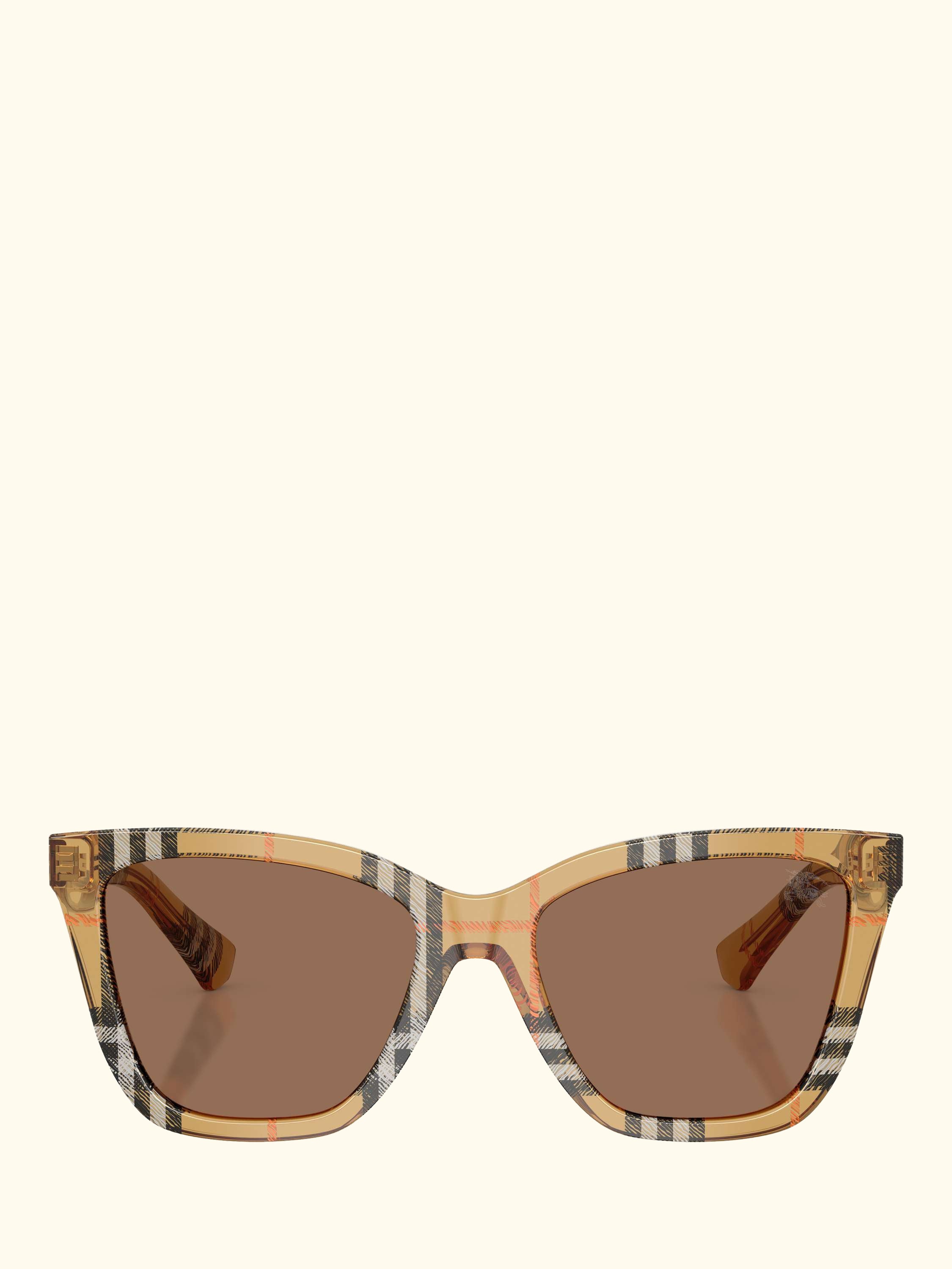 BE4470 Women's Square Sunglasses, Check Sand/Brown