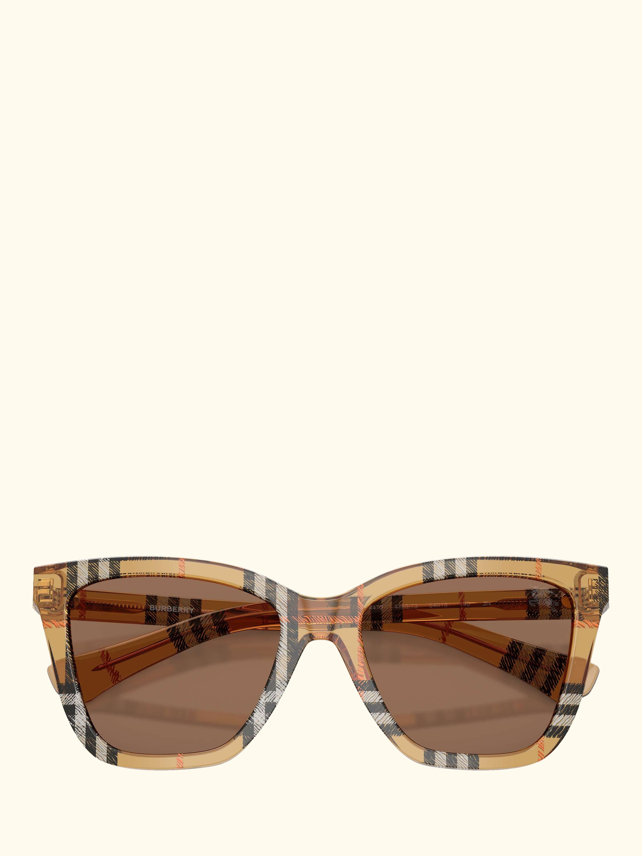 BE4470 Women's Square Sunglasses, Check Sand/Brown