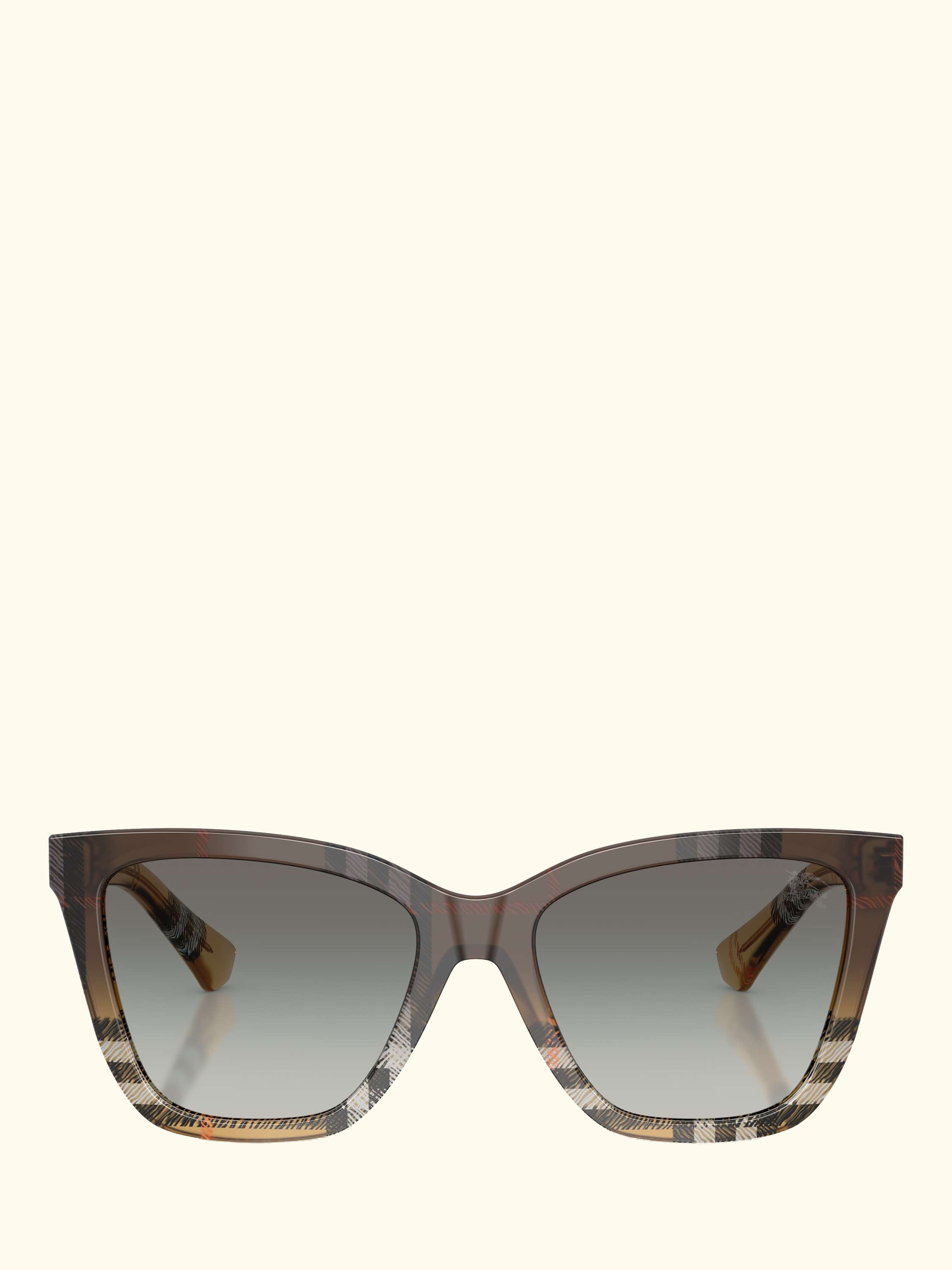 BE447 Women's Square Sunglasses, Check Gradient Sand/Grey Gradient