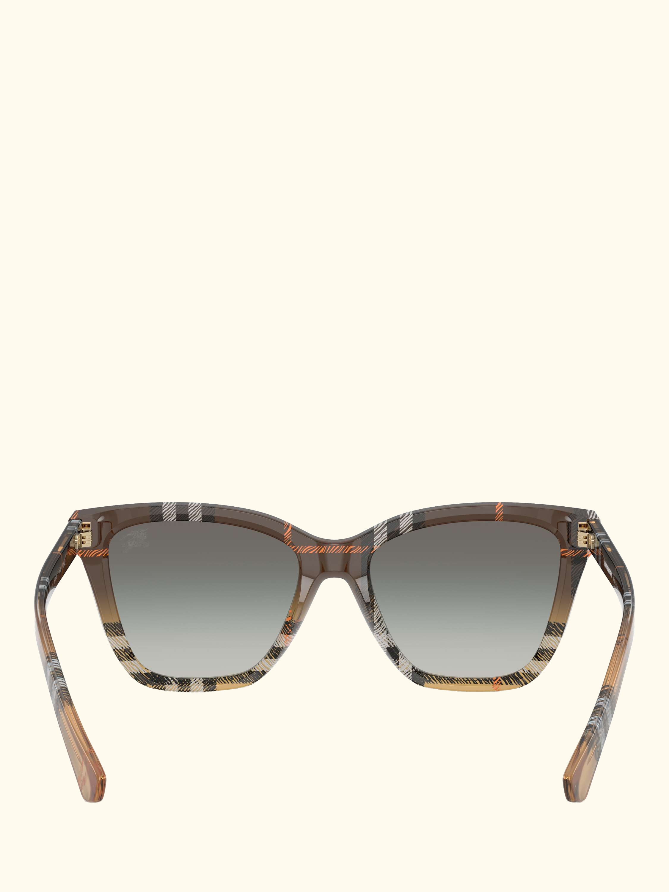 BE447 Women's Square Sunglasses, Check Gradient Sand/Grey Gradient