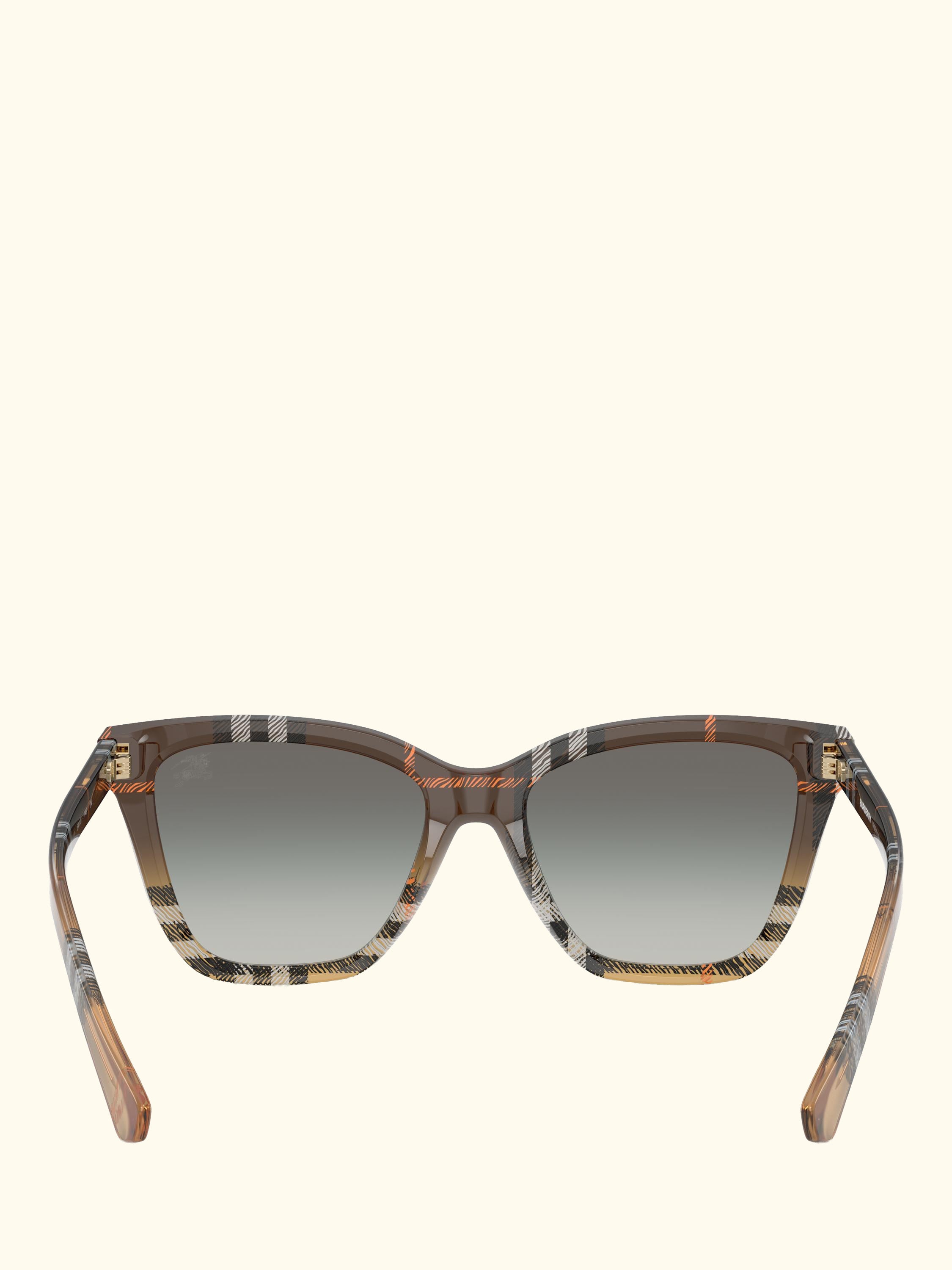 BE447 Women's Square Sunglasses, Check Gradient Sand/Grey Gradient