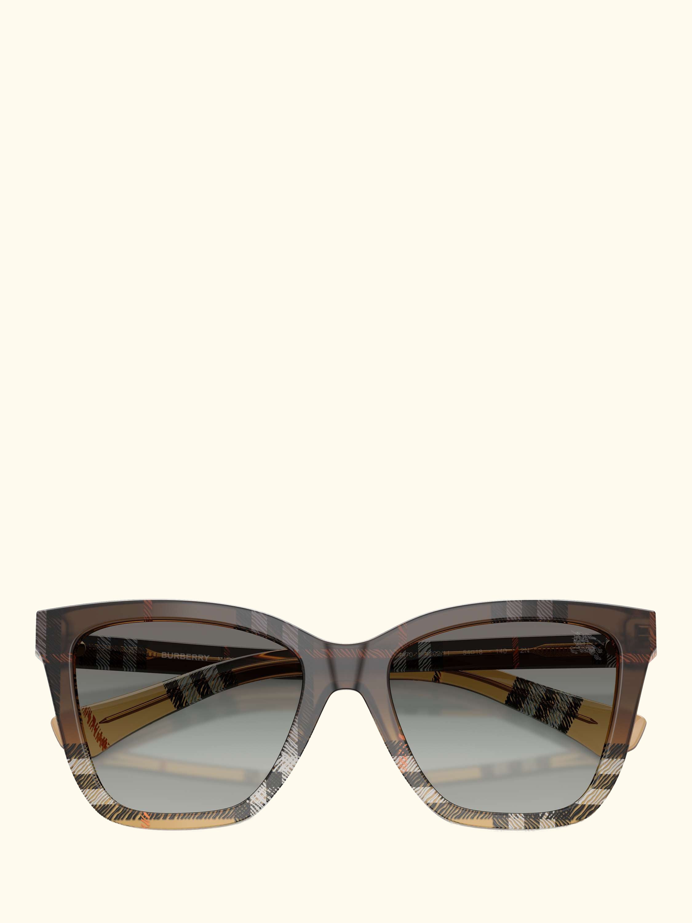 BE447 Women's Square Sunglasses, Check Gradient Sand/Grey Gradient