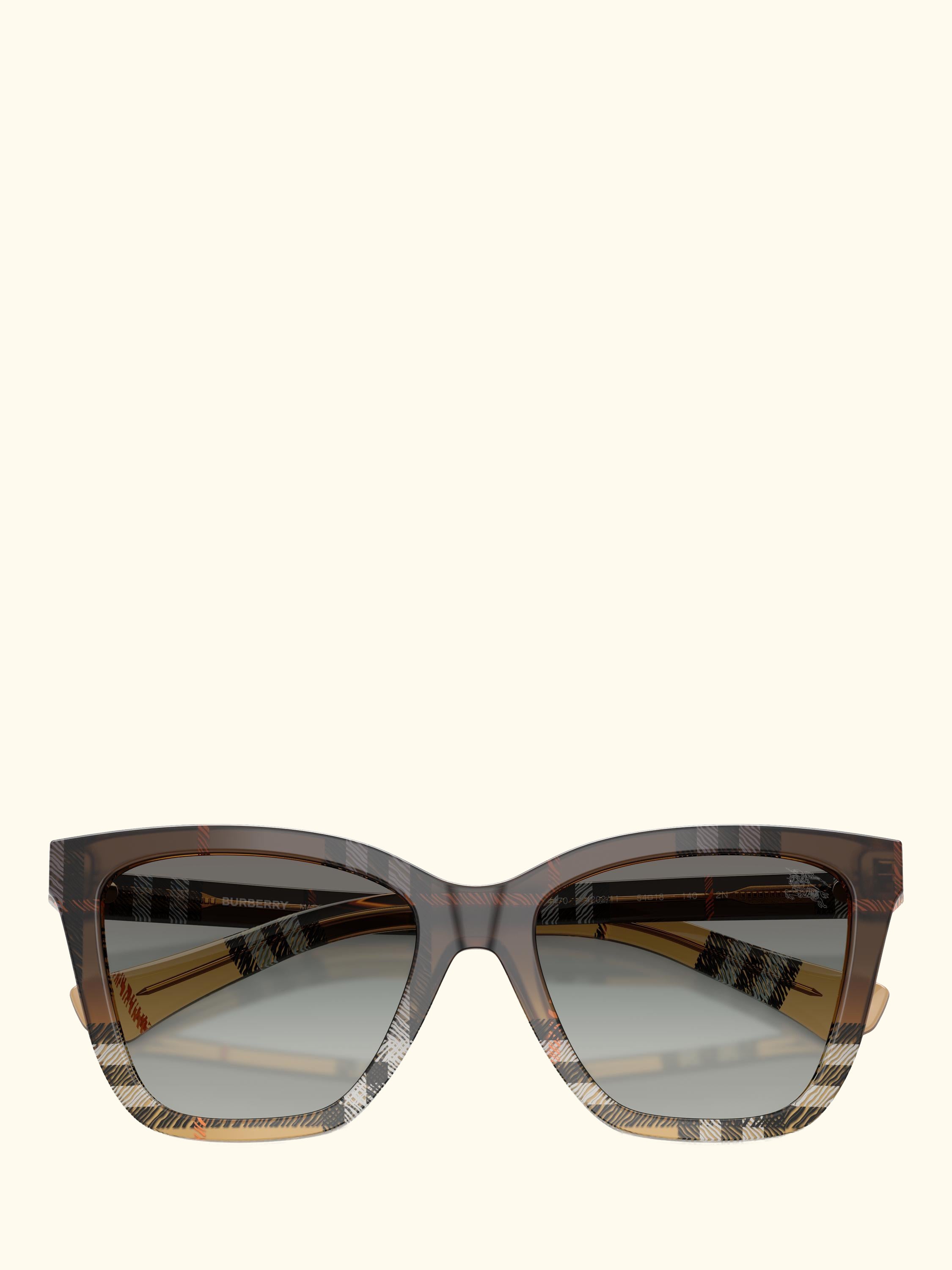 BE447 Women's Square Sunglasses, Check Gradient Sand/Grey Gradient