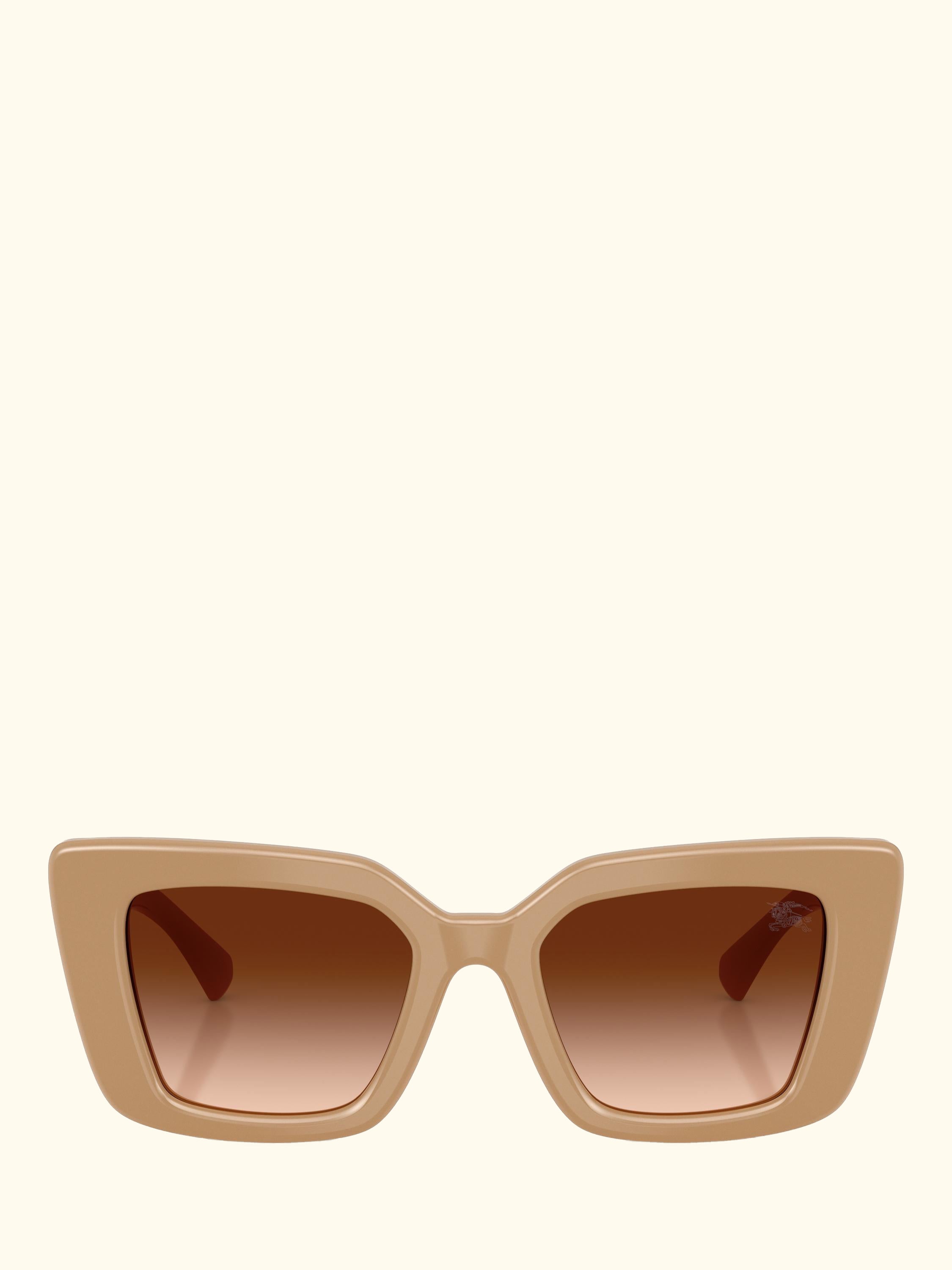BE447 Women's Cat Eye Sunglasses, Beige/Brown Gradient