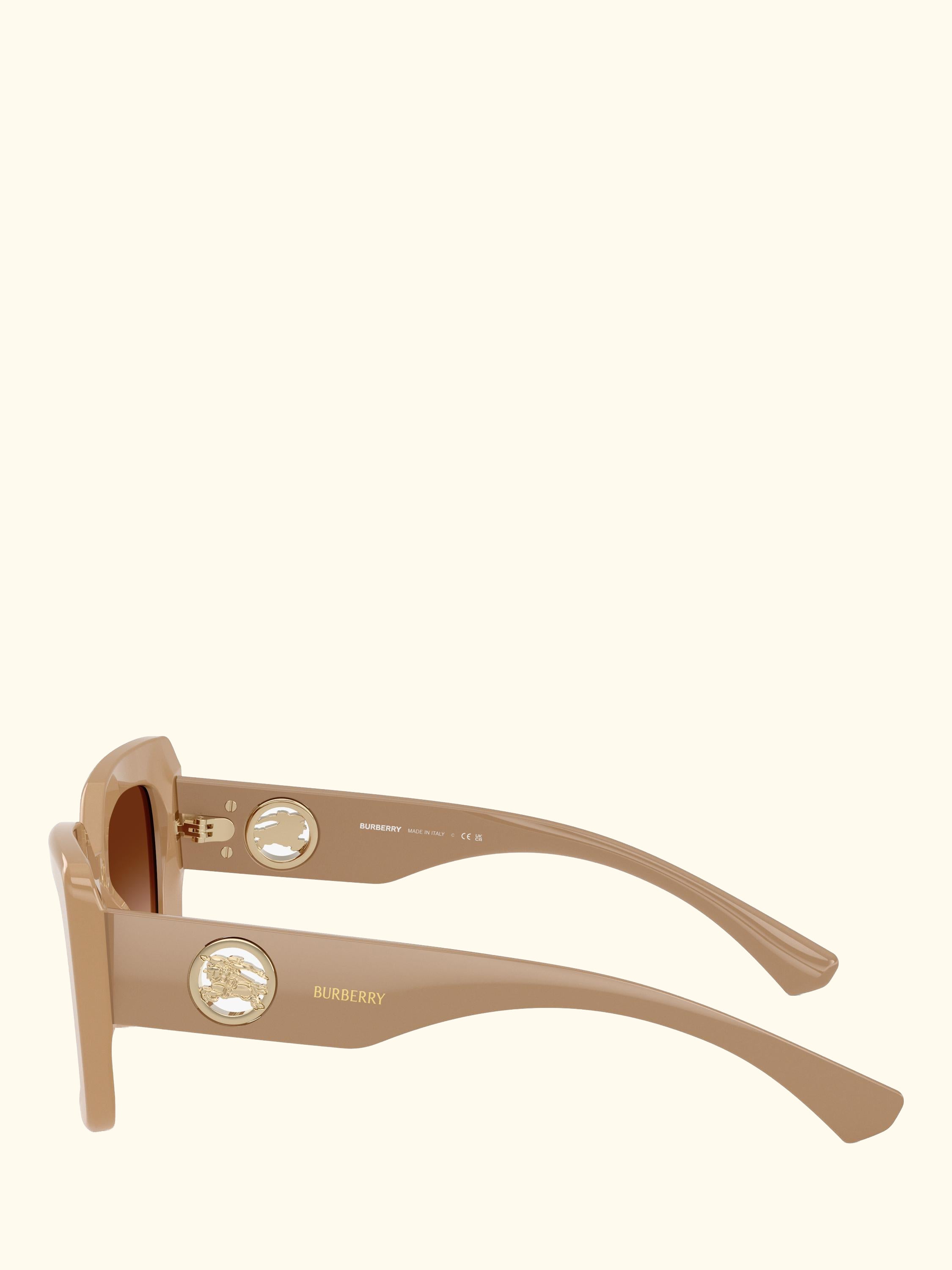 BE447 Women's Cat Eye Sunglasses, Beige/Brown Gradient