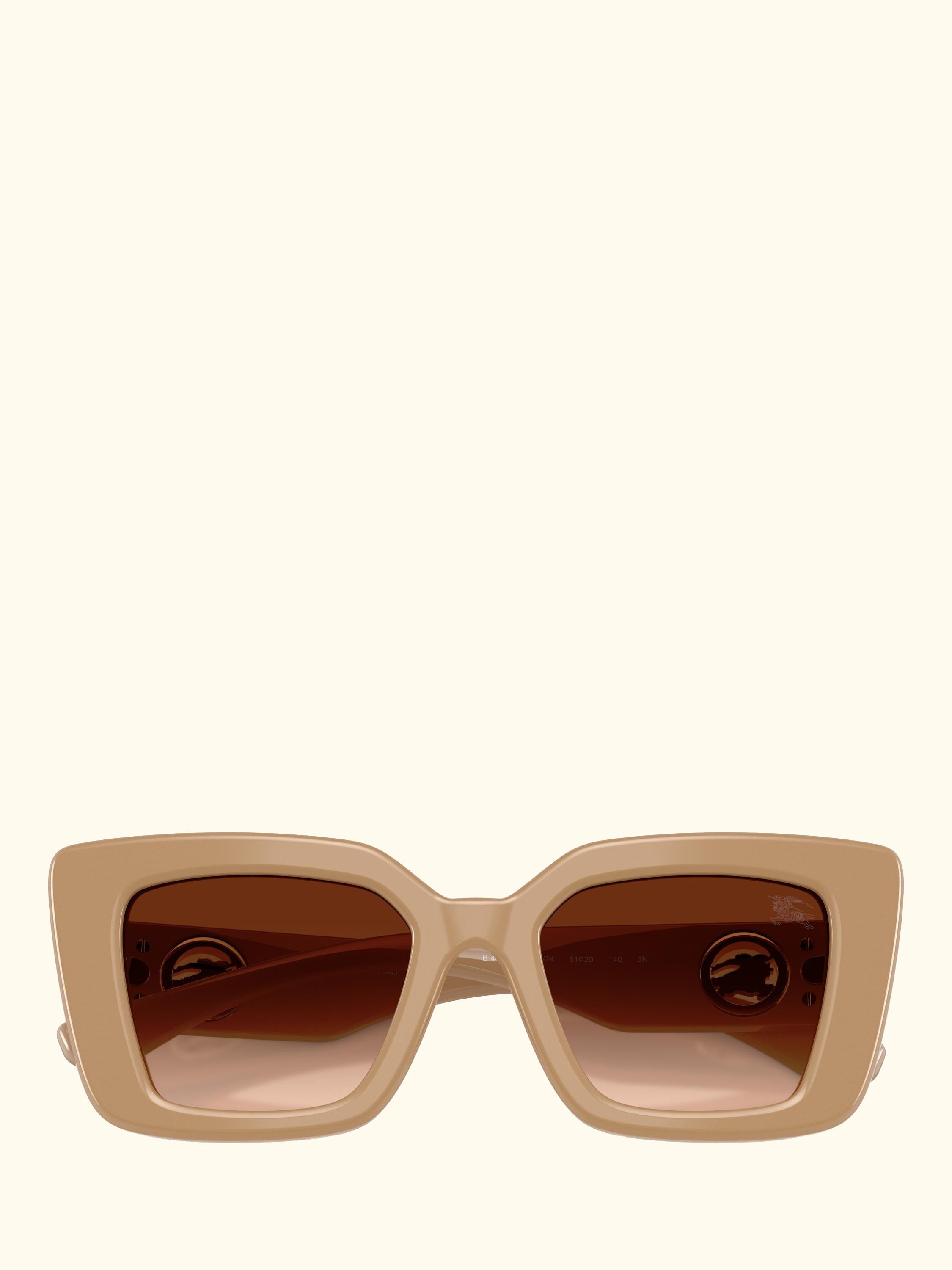 BE447 Women's Cat Eye Sunglasses, Beige/Brown Gradient