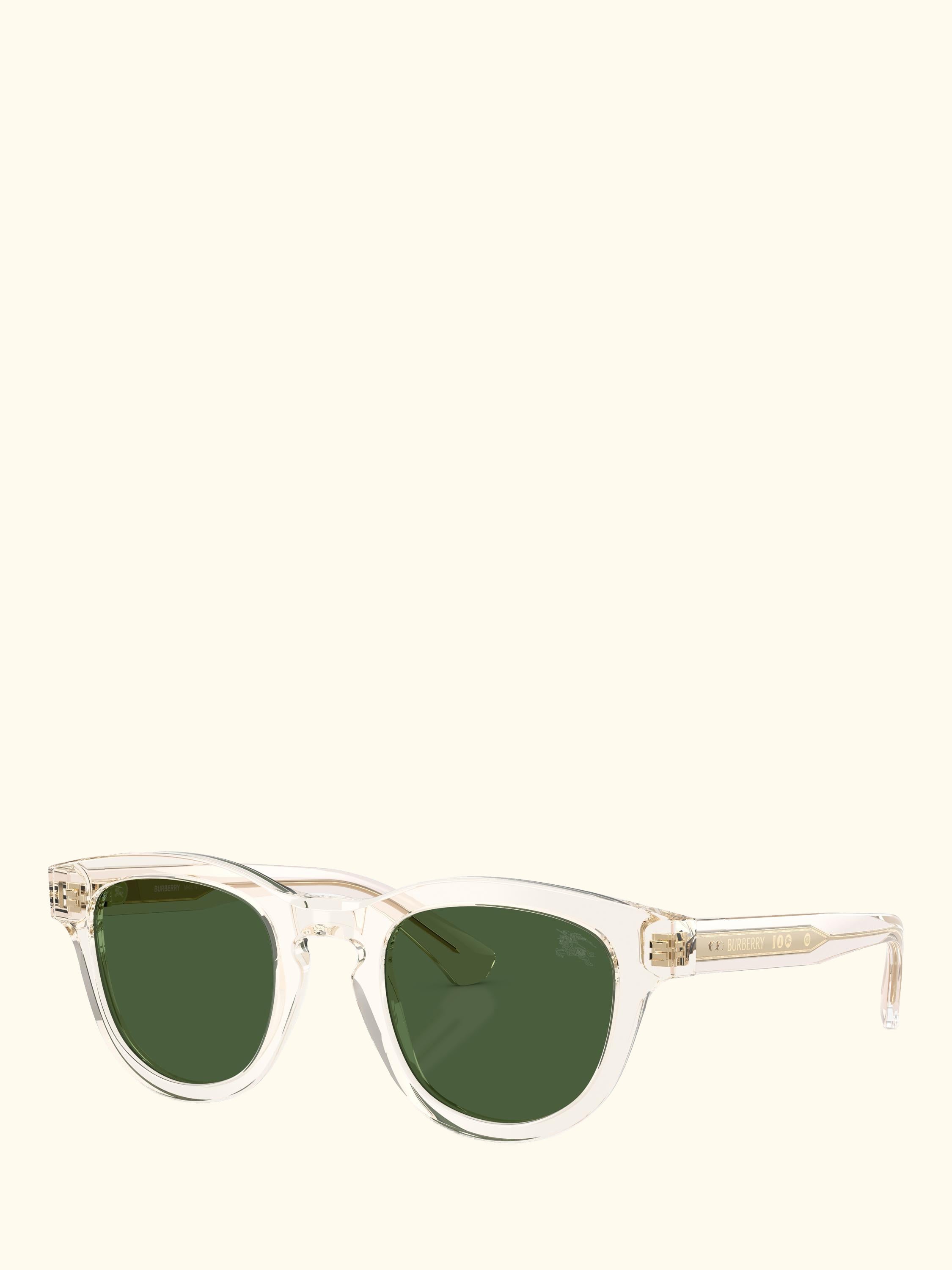 BE4477 Men's Oval Sunglasses, Clear Yellow/Green