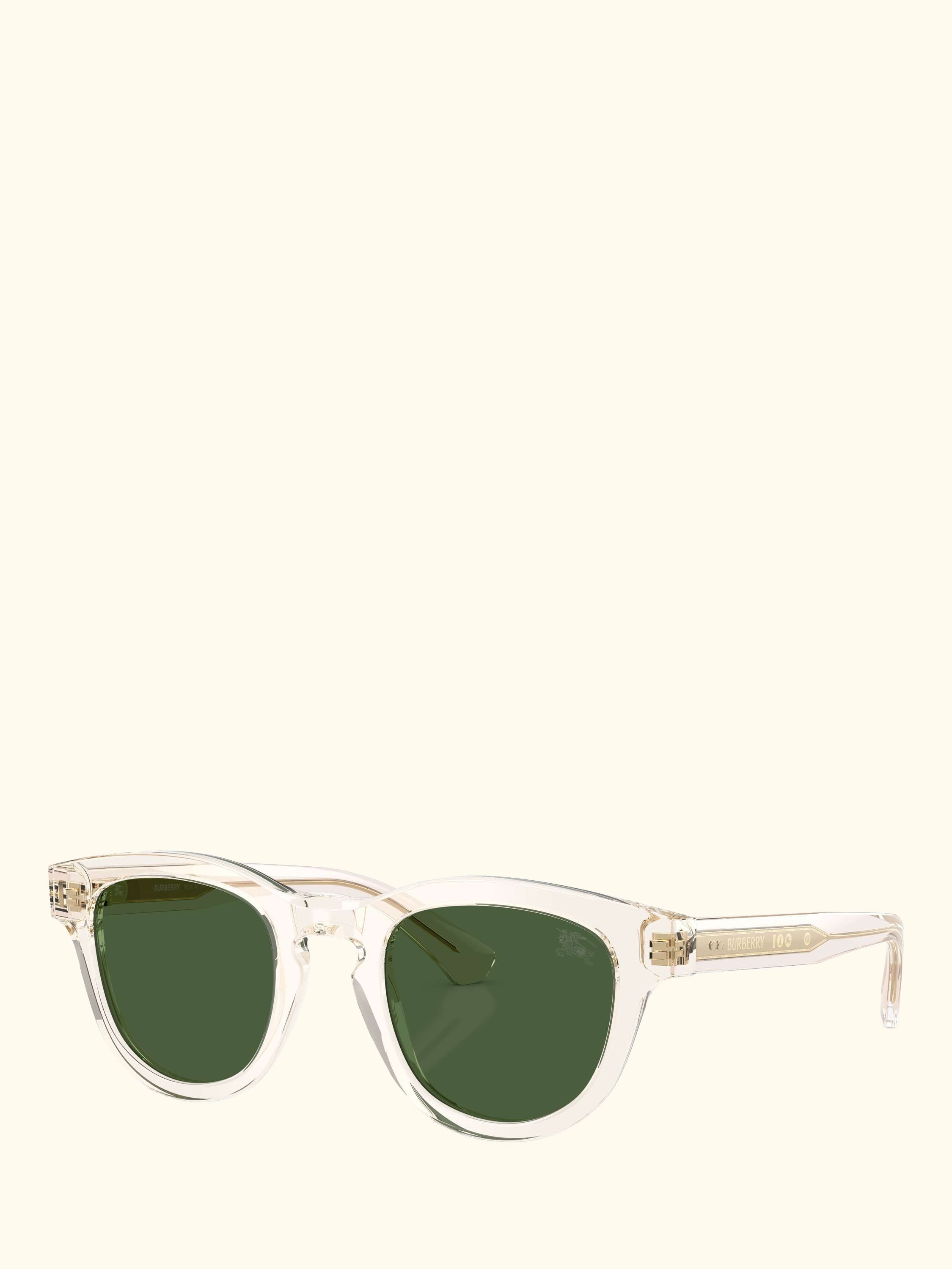 BE4477 Men's Oval Sunglasses, Clear Yellow/Green