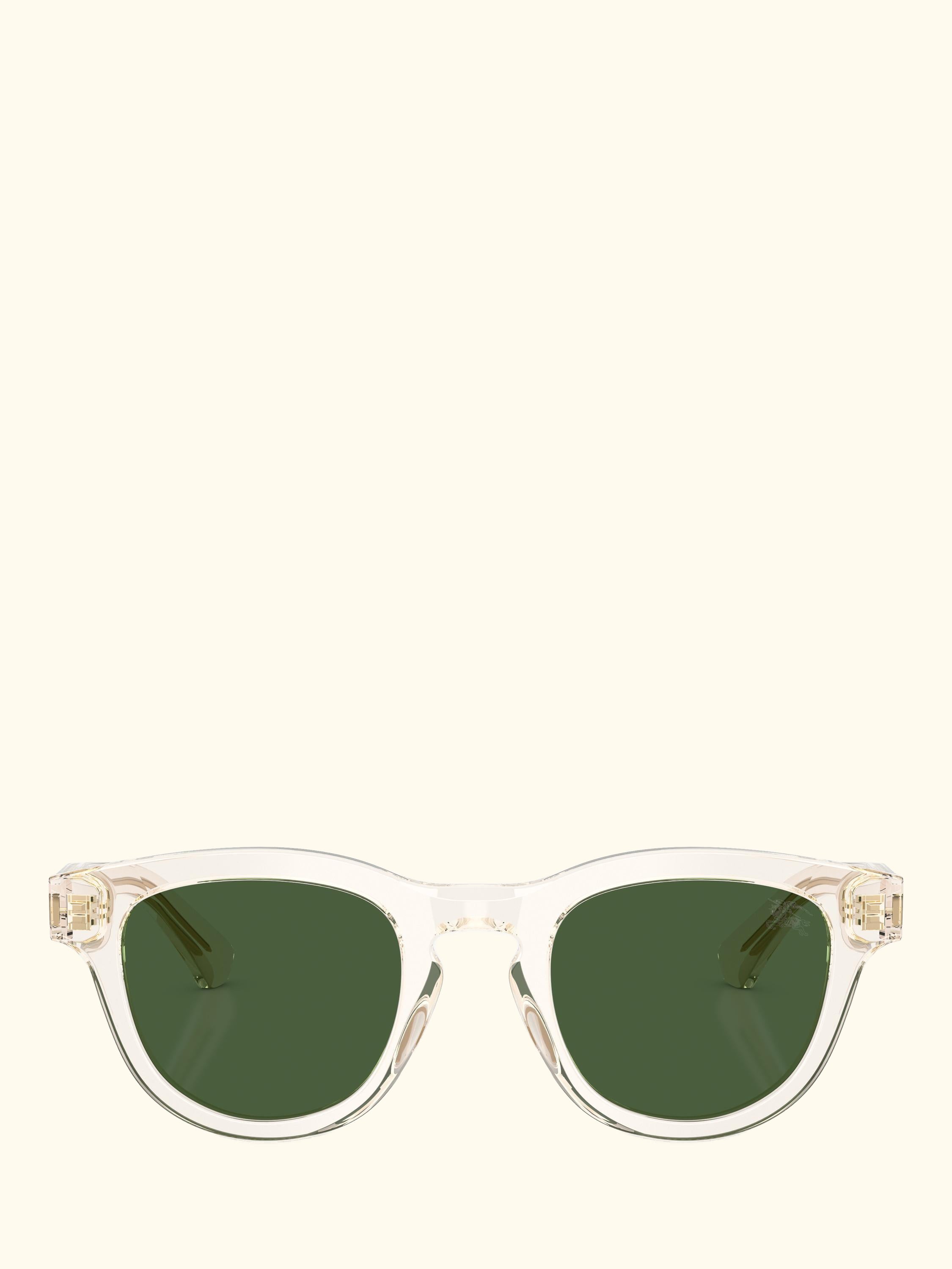 BE4477 Men's Oval Sunglasses, Clear Yellow/Green