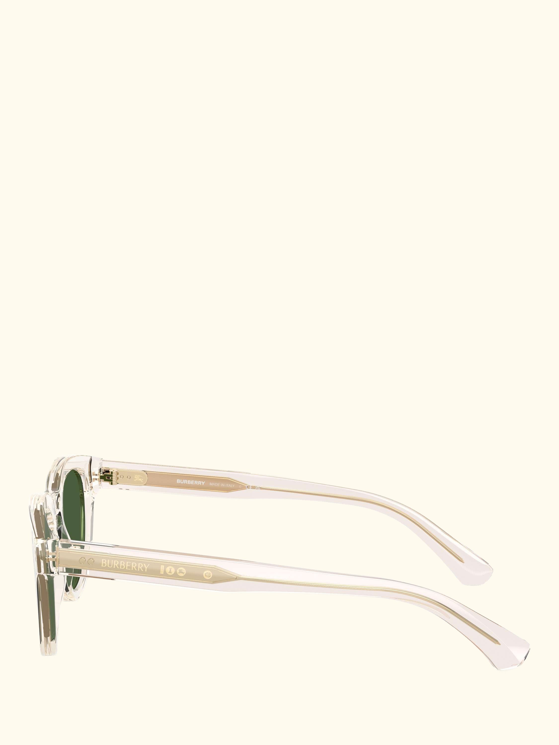 BE4477 Men's Oval Sunglasses, Clear Yellow/Green