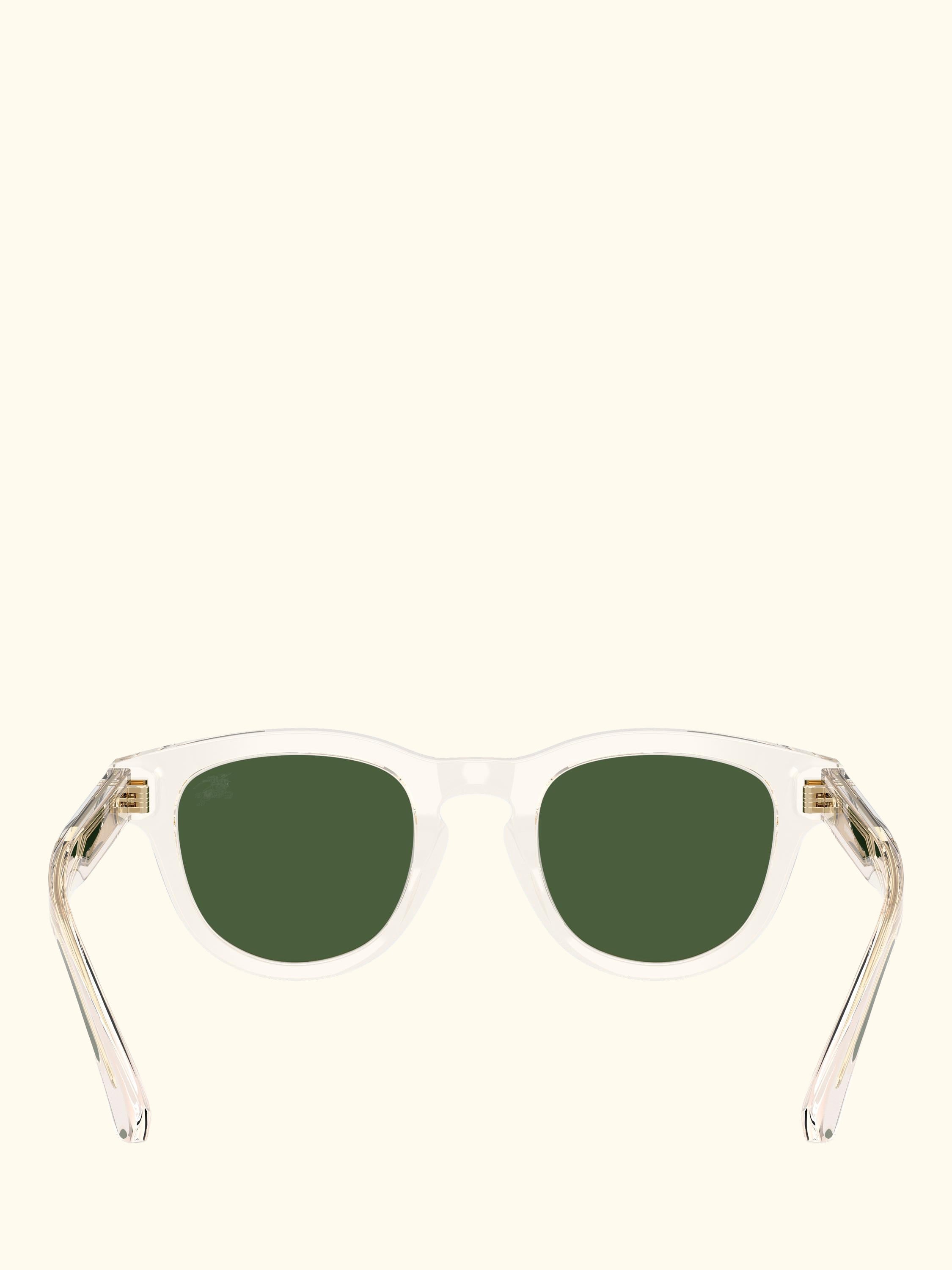 BE4477 Men's Oval Sunglasses, Clear Yellow/Green