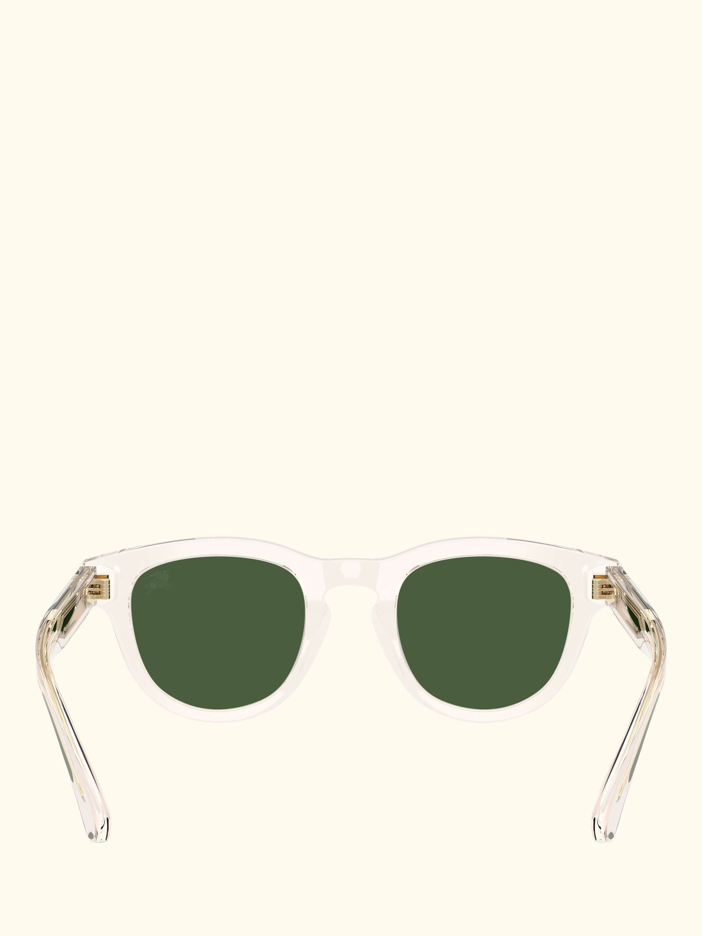 BE4477 Men's Oval Sunglasses, Clear Yellow/Green