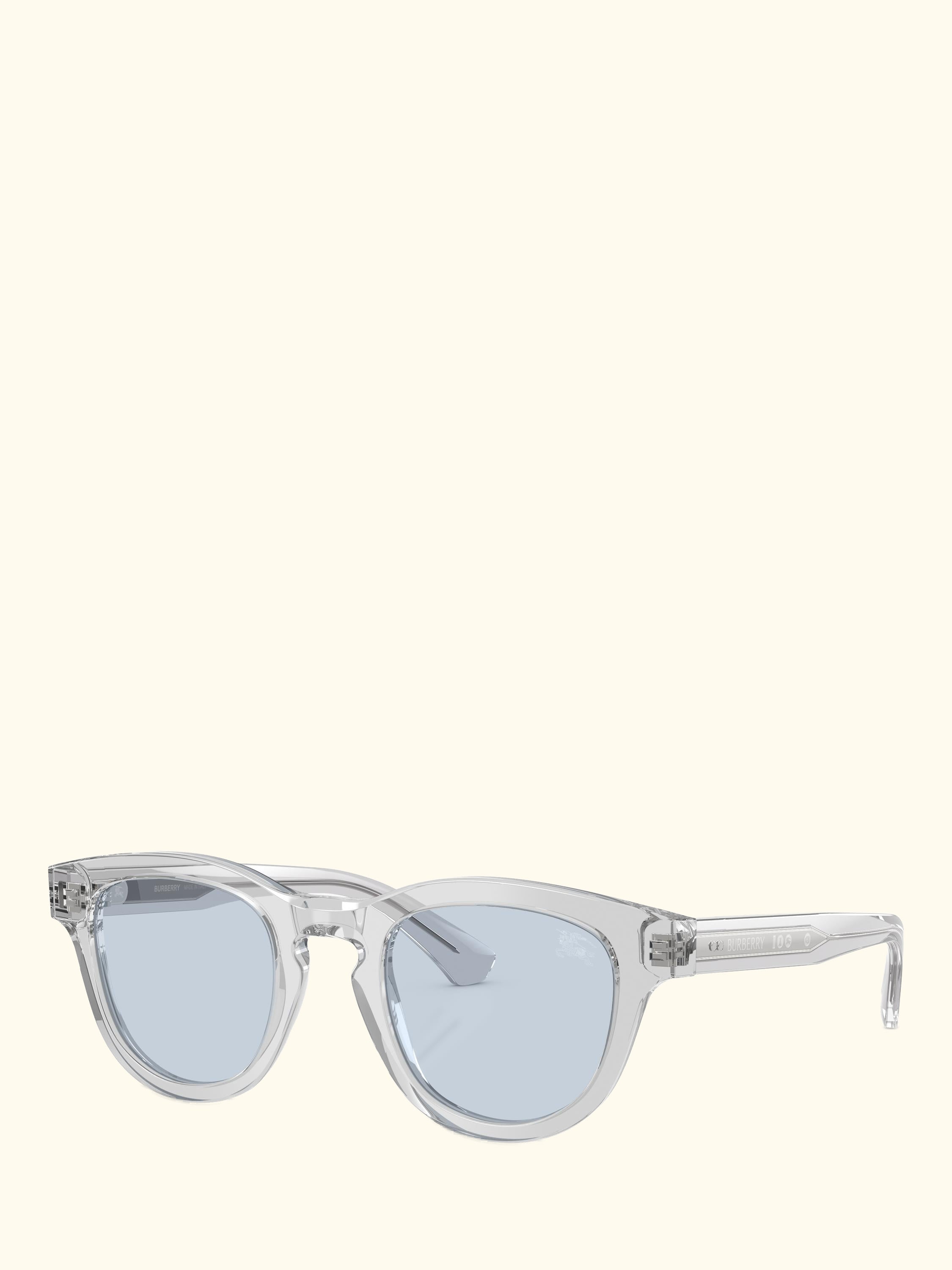 BE4477 Men's Oval Sunglasses, Clear Grey/Pale Blue