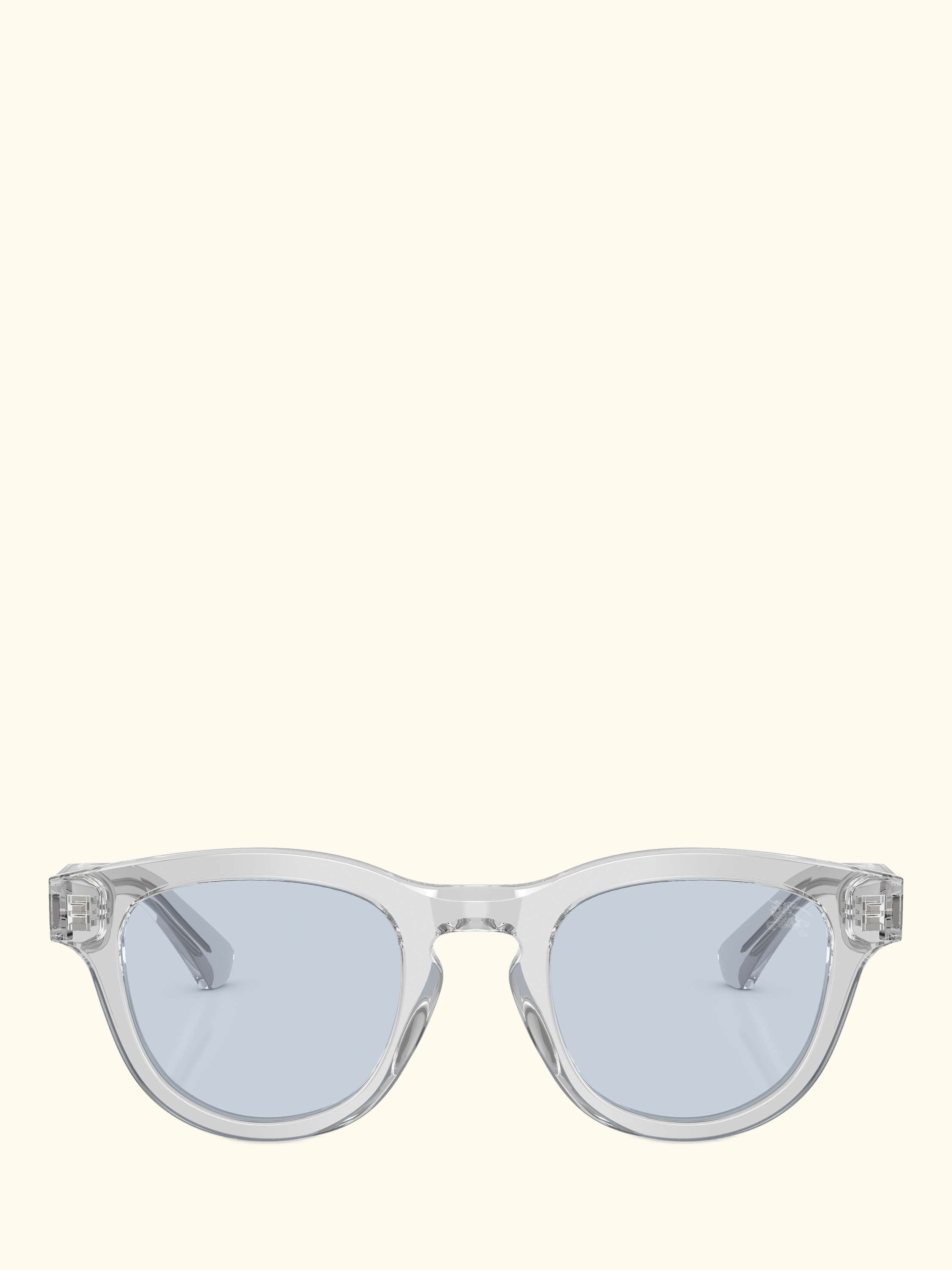 BE4477 Men's Oval Sunglasses, Clear Grey/Pale Blue