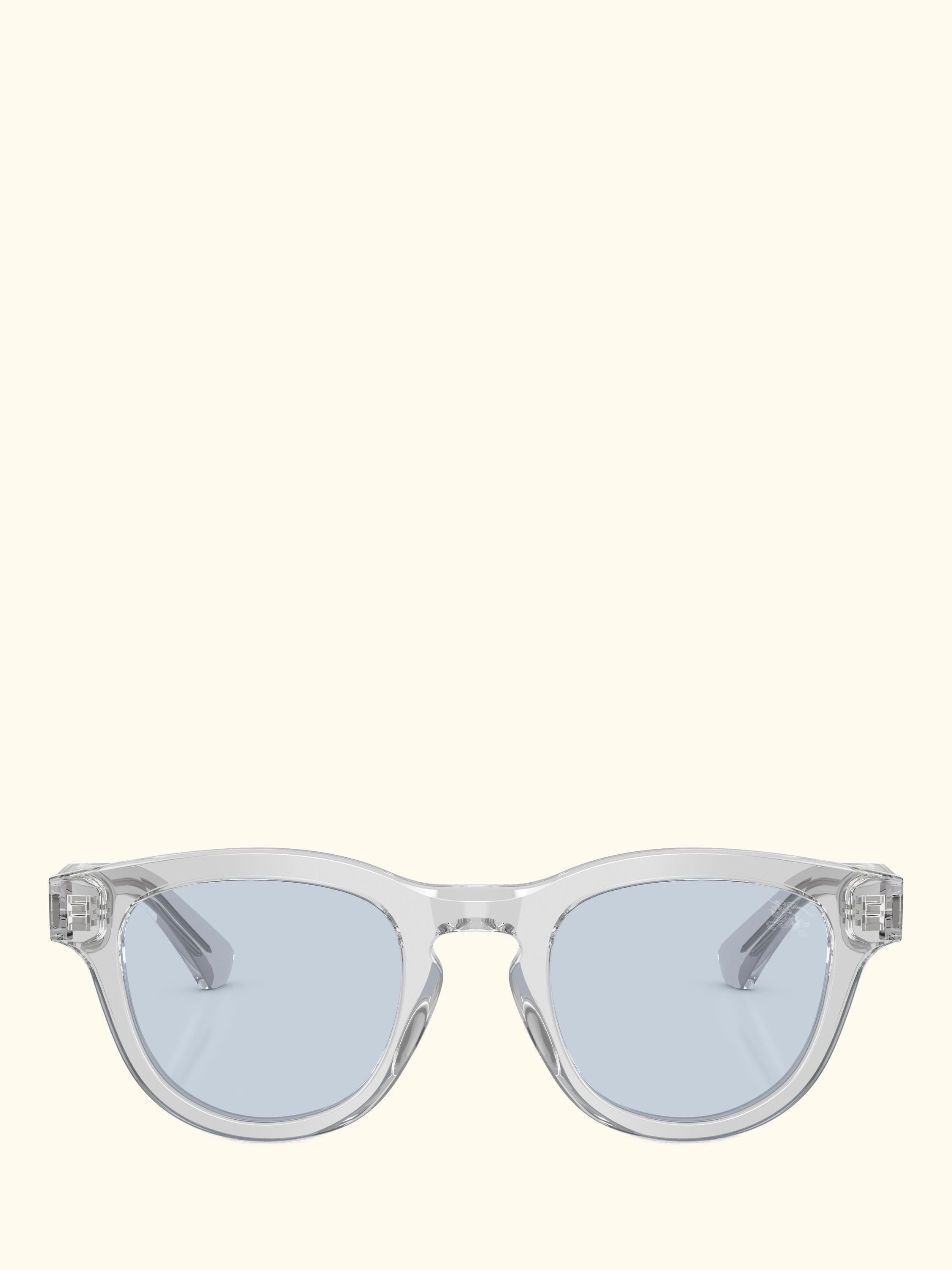 BE4477 Men's Oval Sunglasses, Clear Grey/Pale Blue