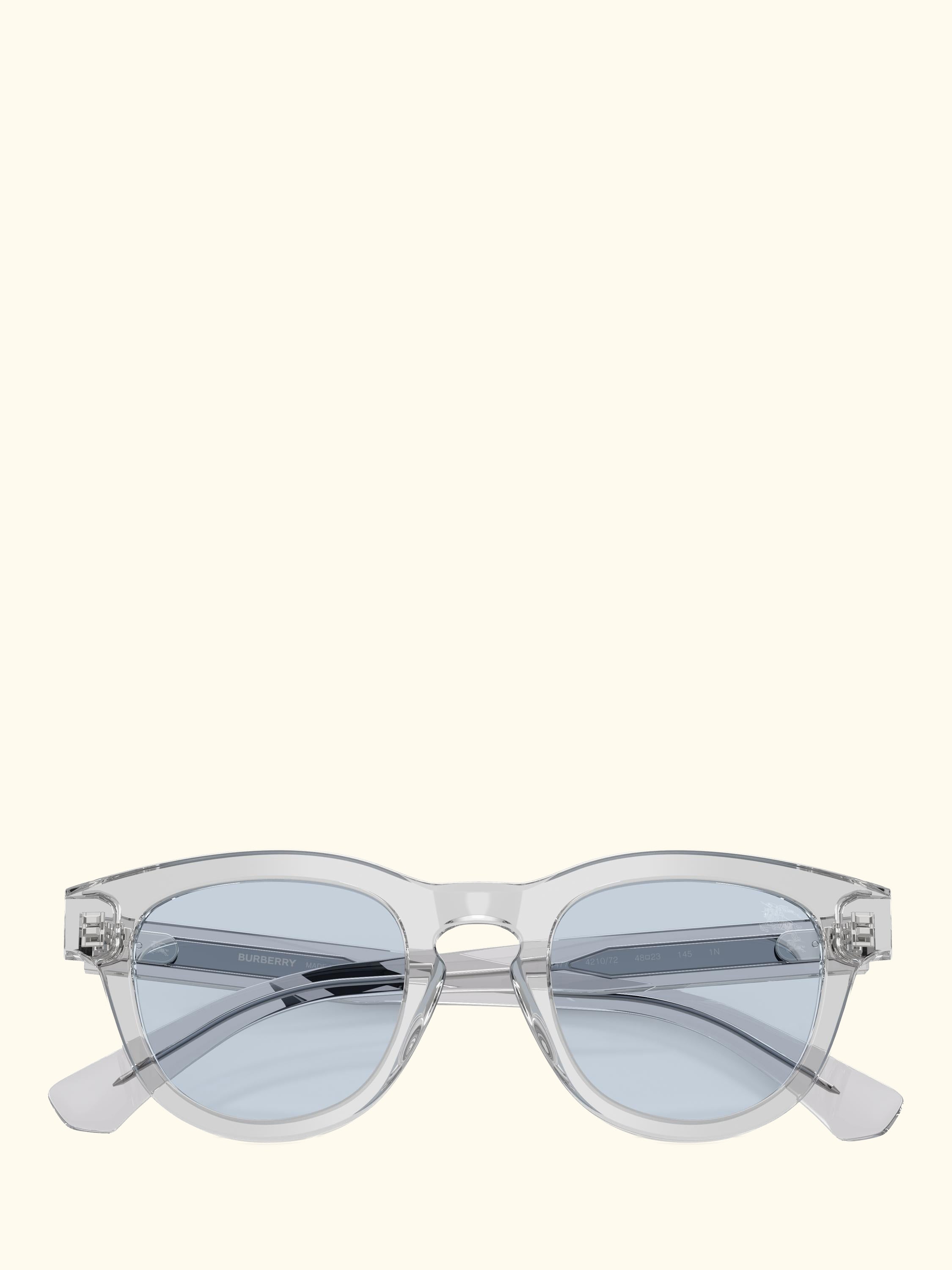 BE4477 Men's Oval Sunglasses, Clear Grey/Pale Blue