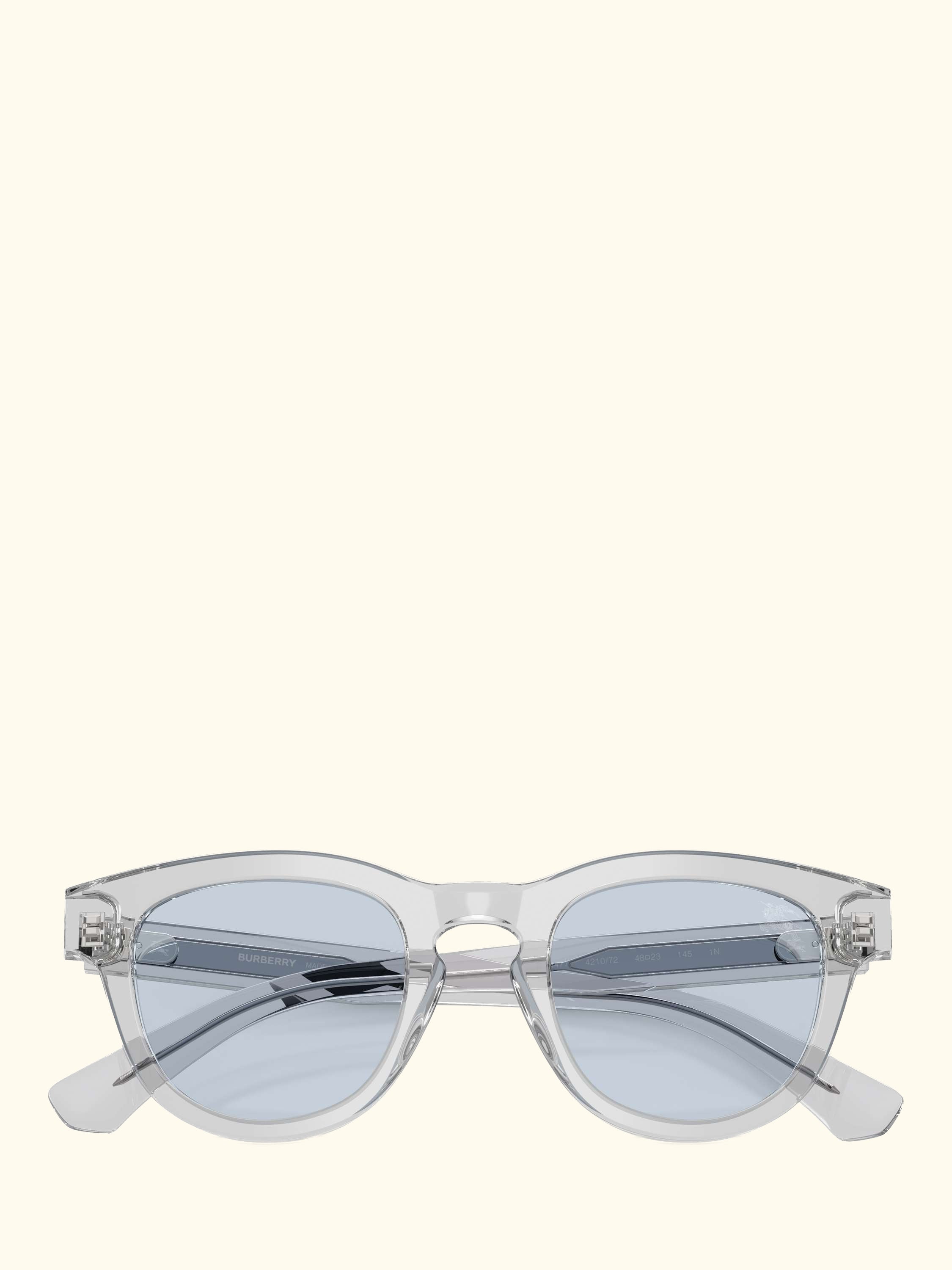 BE4477 Men's Oval Sunglasses, Clear Grey/Pale Blue