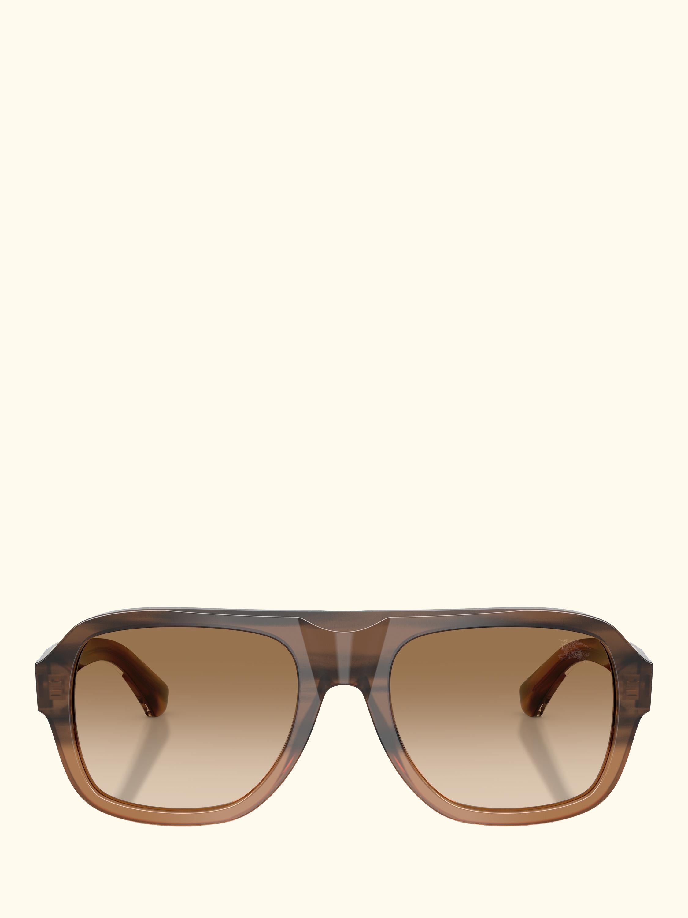 BE4478 Men's Aviator Sunglasses, Striped Beige Gradient/Brown Gradient