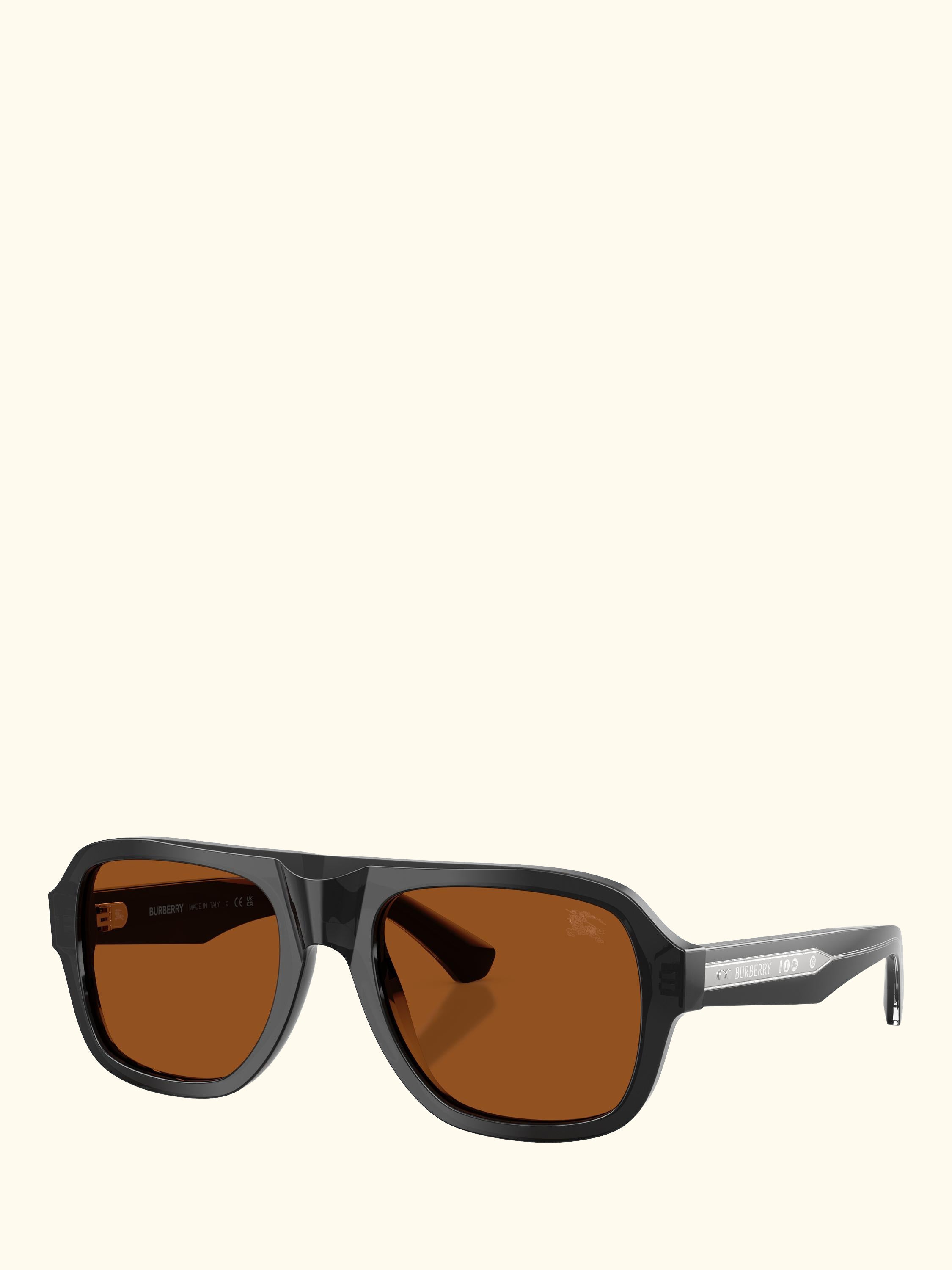 BE4478 Men's Aviator Sunglasses, Grey/Brown