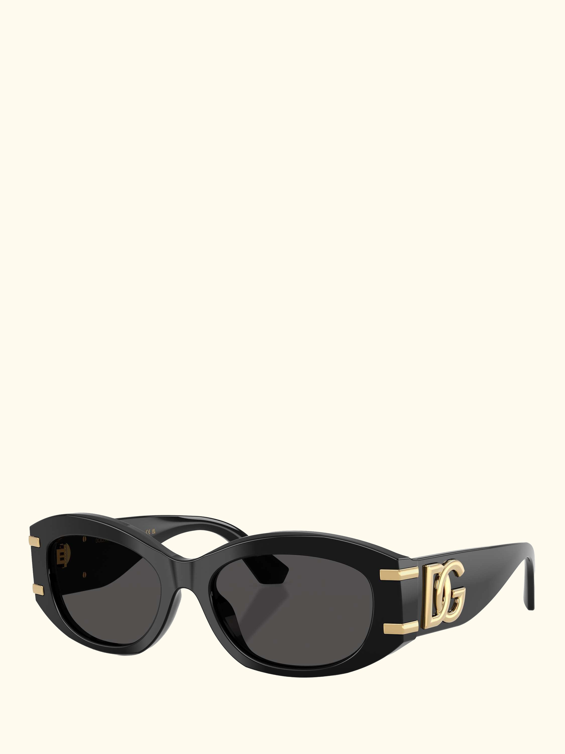 DG4502 Women's Oval Sunglasses, Black/Grey