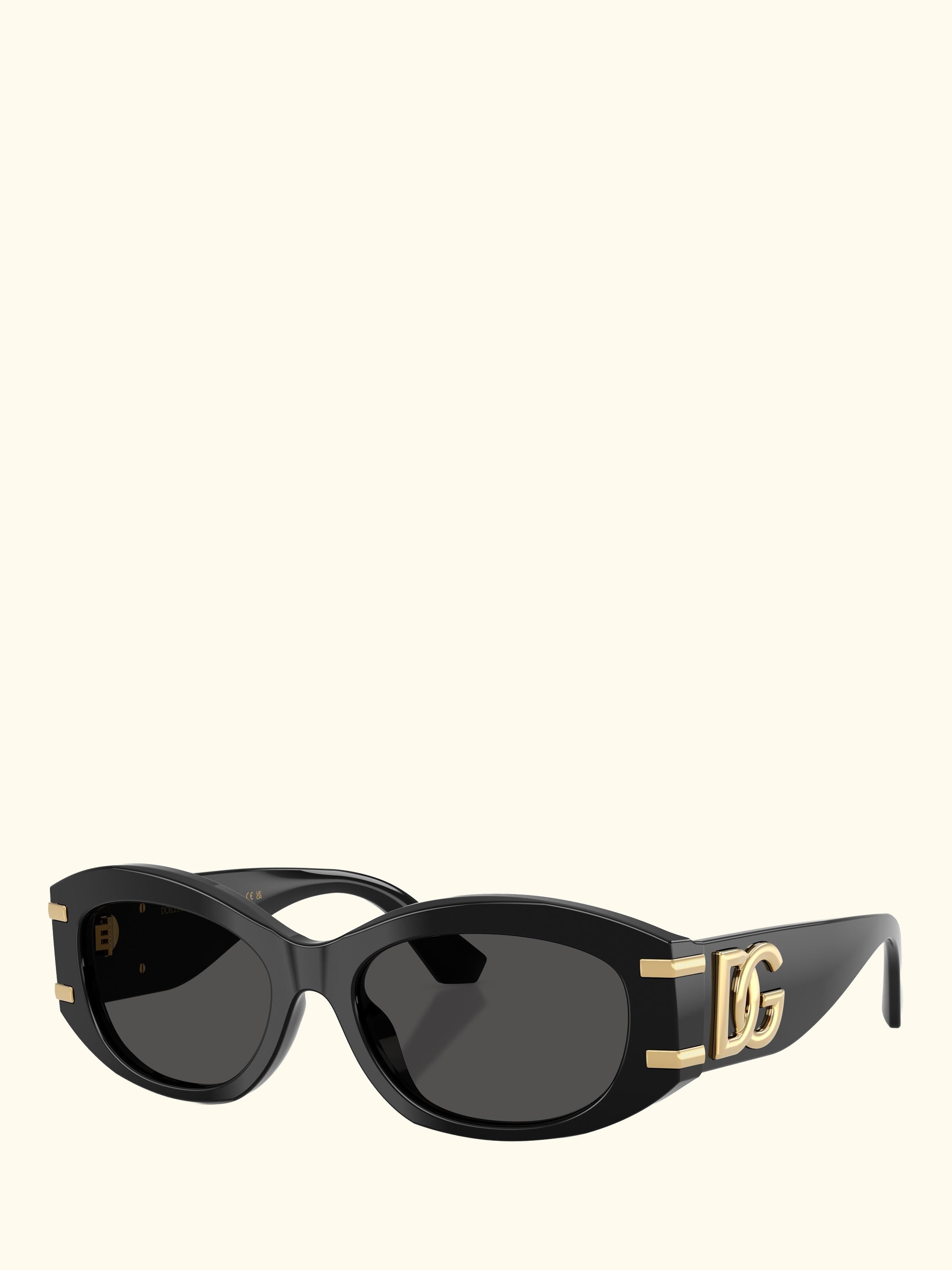 DG4502 Women's Oval Sunglasses, Black/Grey