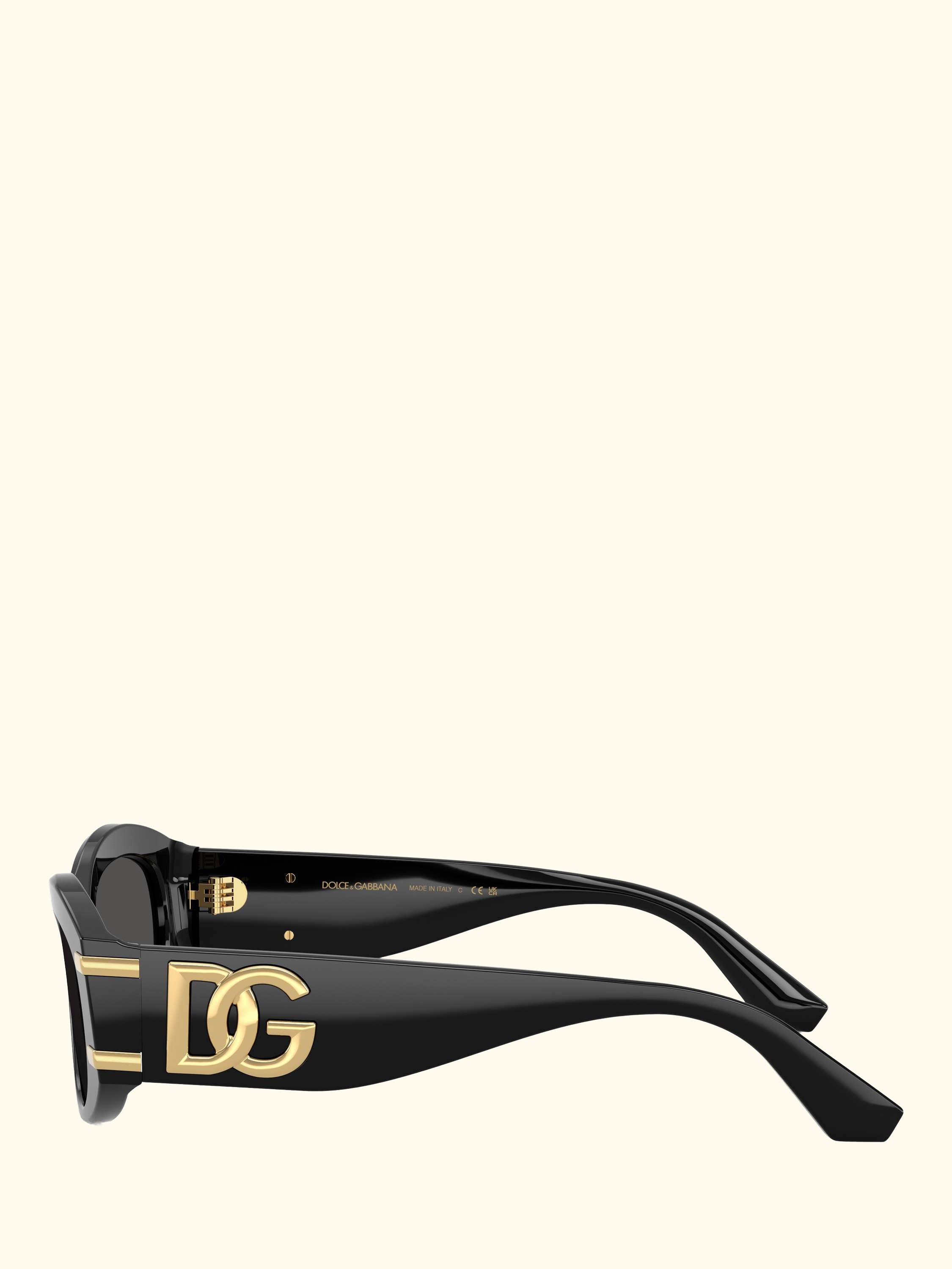 DG4502 Women's Oval Sunglasses, Black/Grey