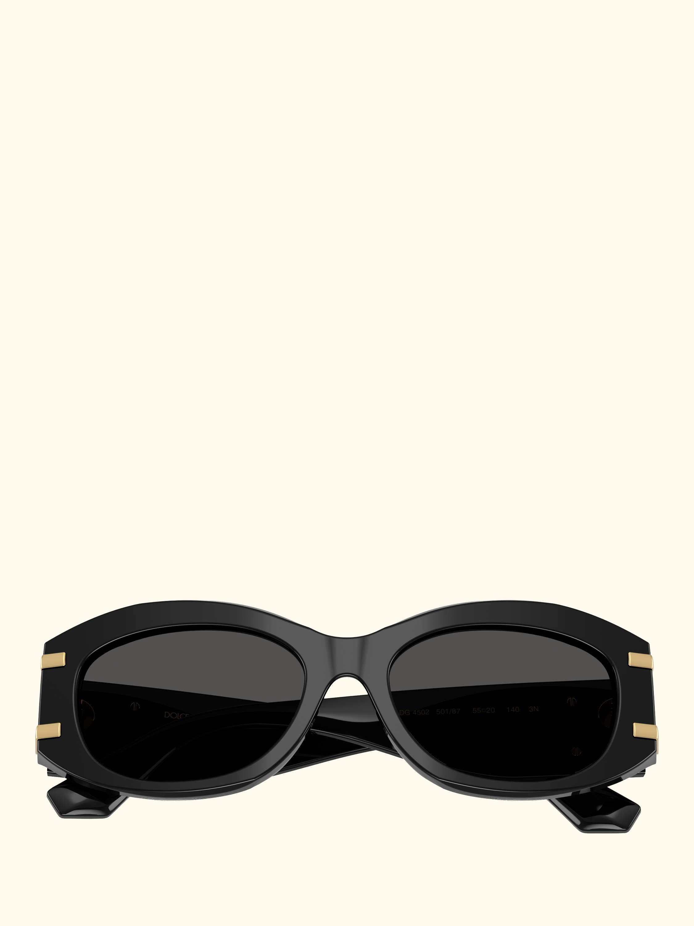 DG4502 Women's Oval Sunglasses, Black/Grey