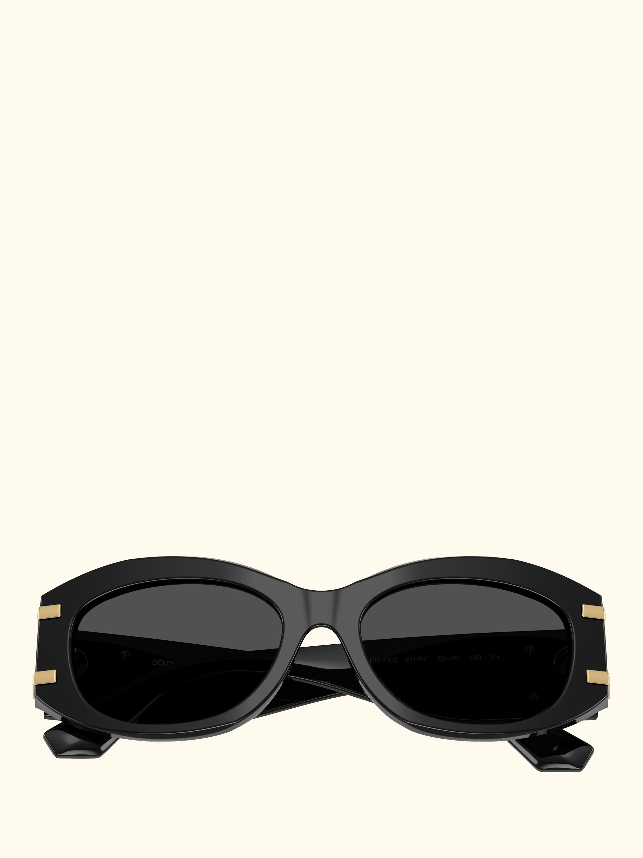 DG4502 Women's Oval Sunglasses, Black/Grey