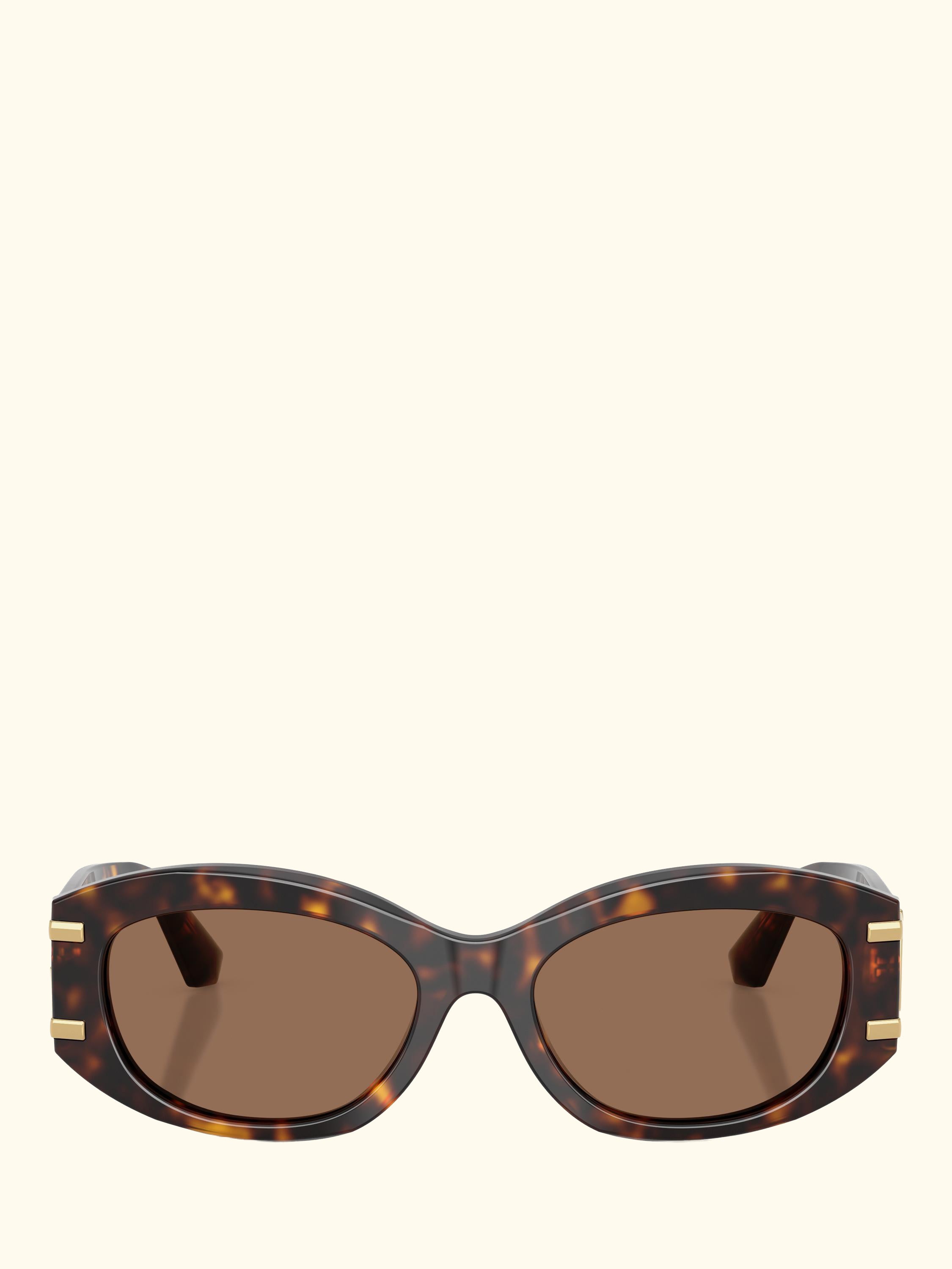 DG4502 Women's Oval Sunglasses, Havana/Brown